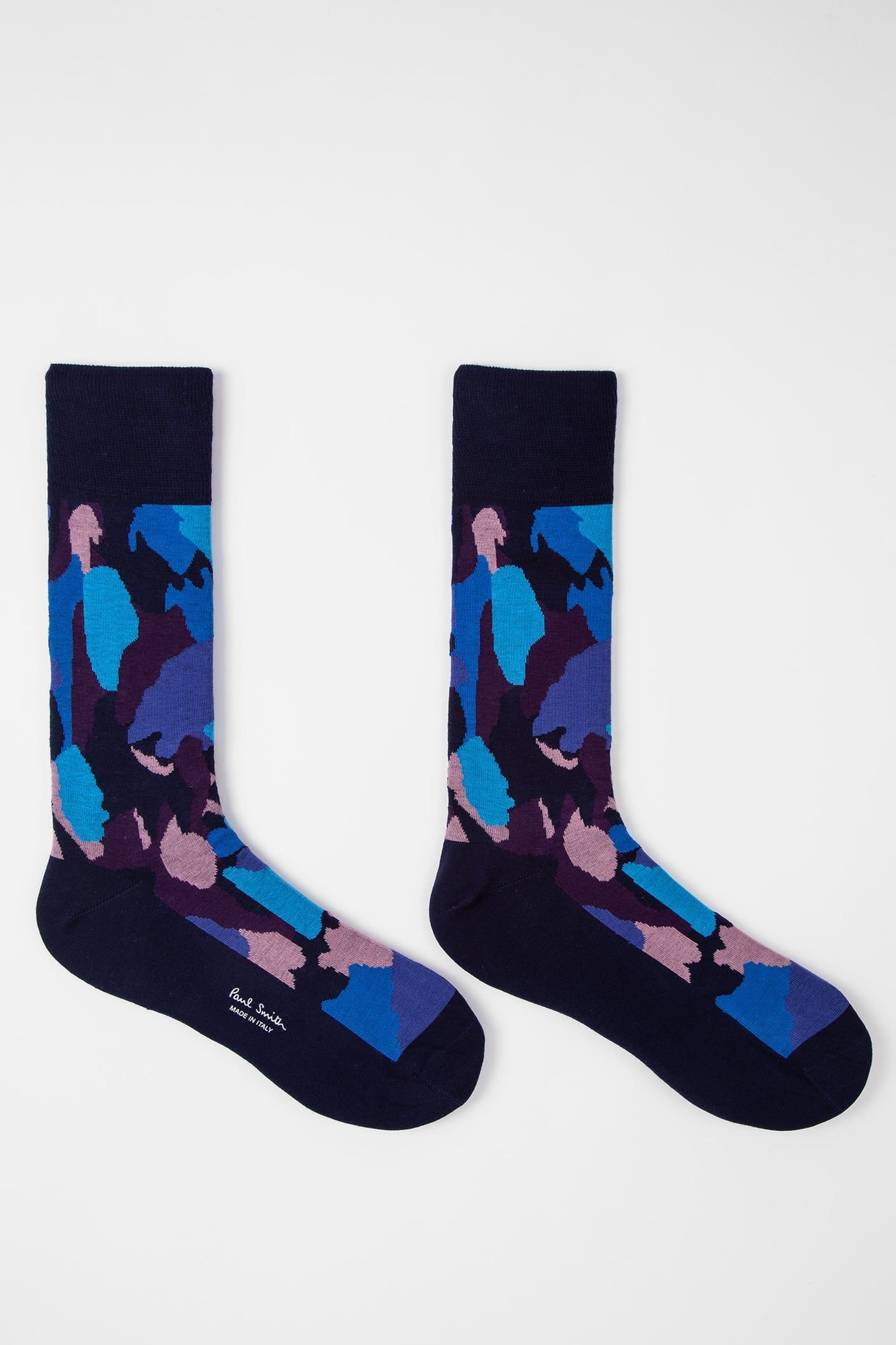 MEN SOCK UBU CAMO NAVY 2