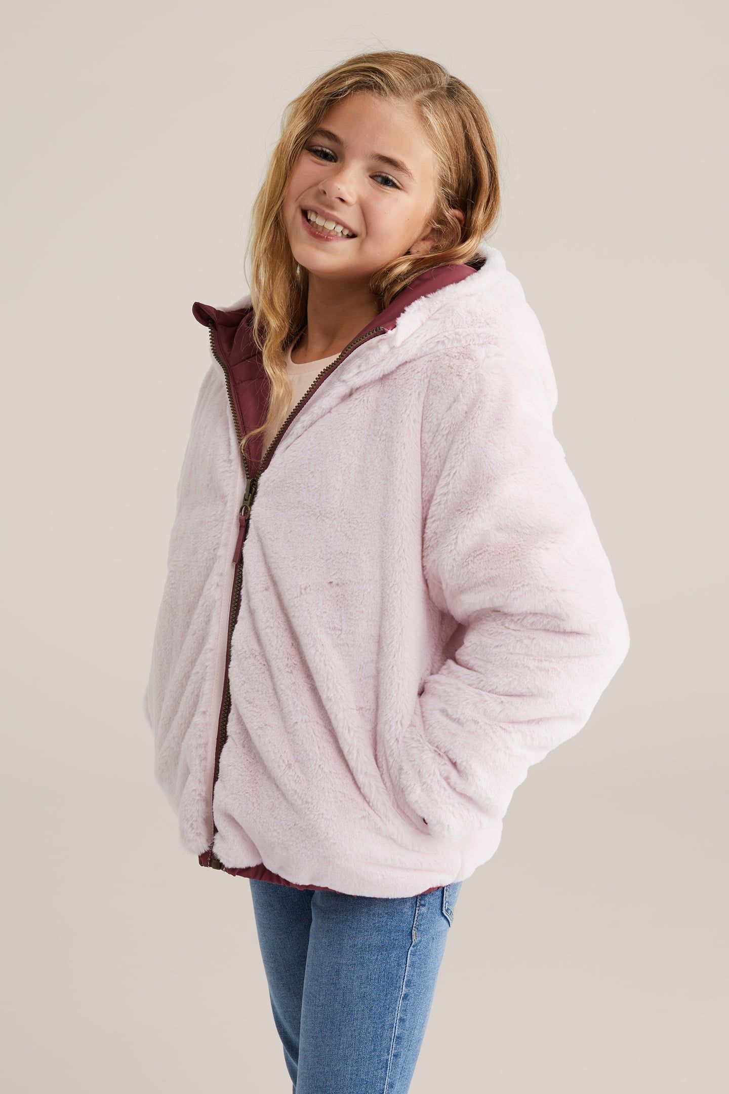 JACKET REVERSIBLE BOMBER OLD ROSE 1