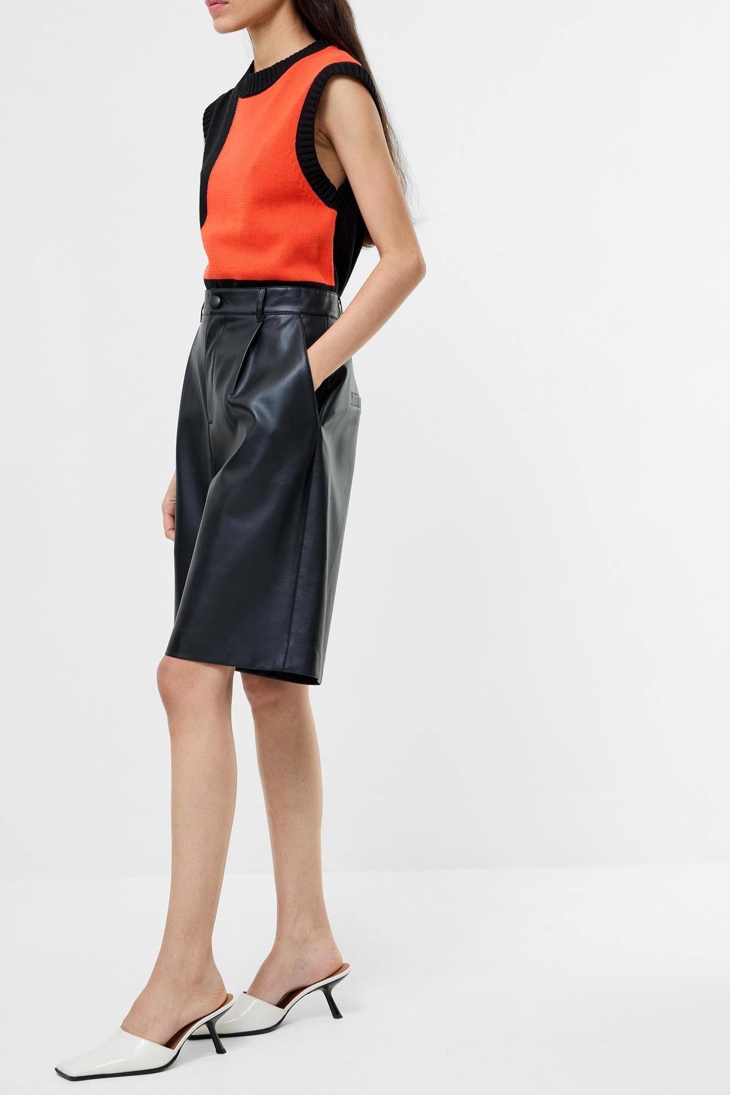 CROLENDA PU BERMUDA SHORTS BLACK 3