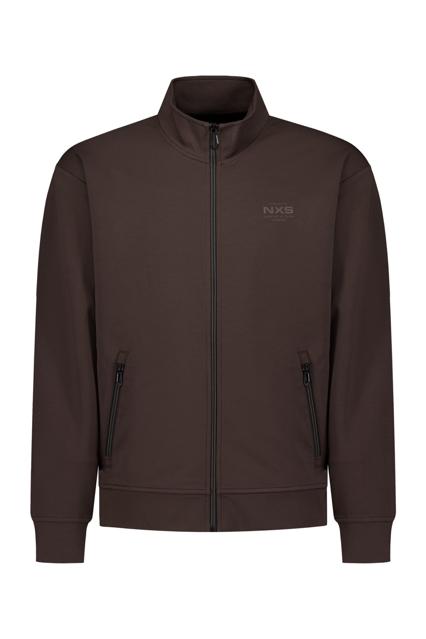 SWEATER FULL ZIP DARK BROWN 5