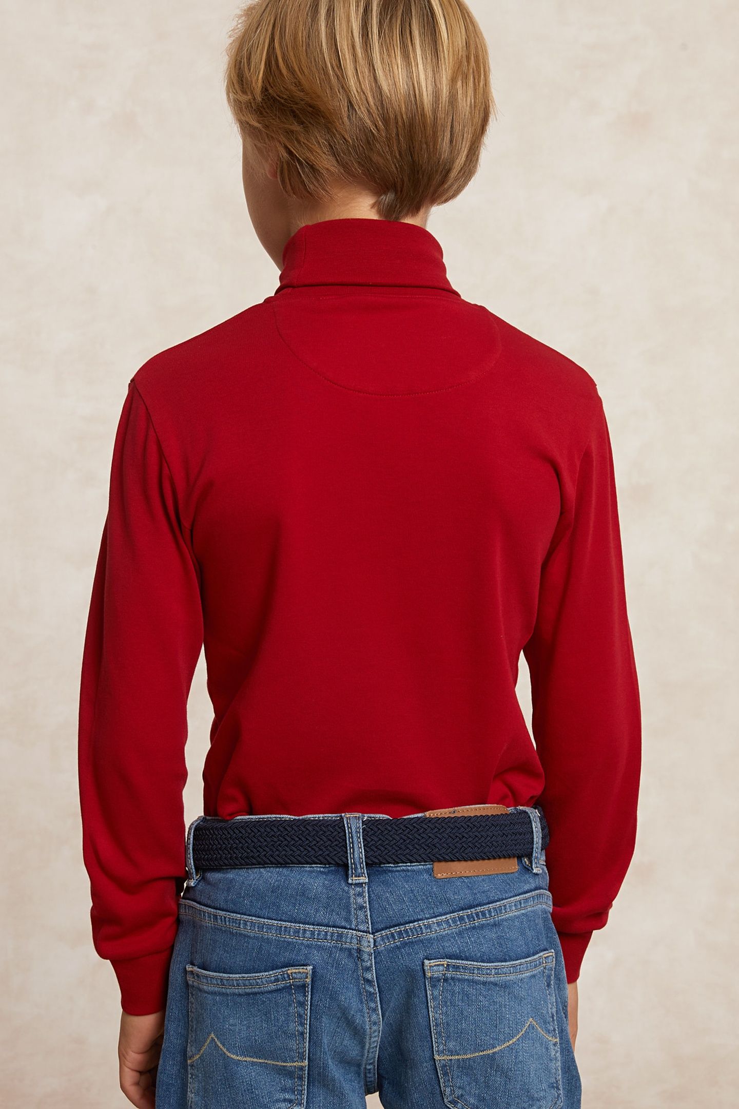 BASIC ROLL NECK T-SHIRT POPPY RED 2