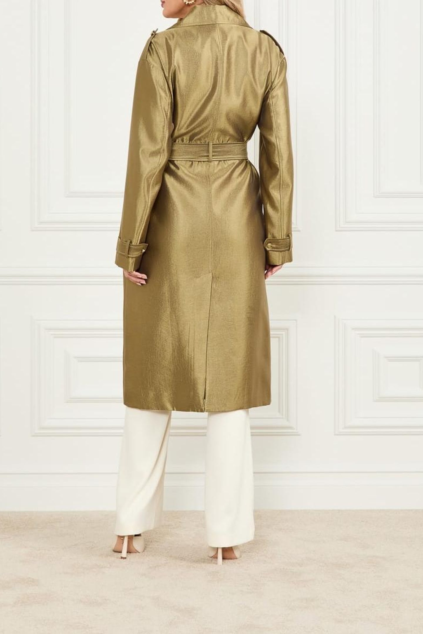 MILLA TRENCH COAT ANTIQUE GOLD MULTI 6