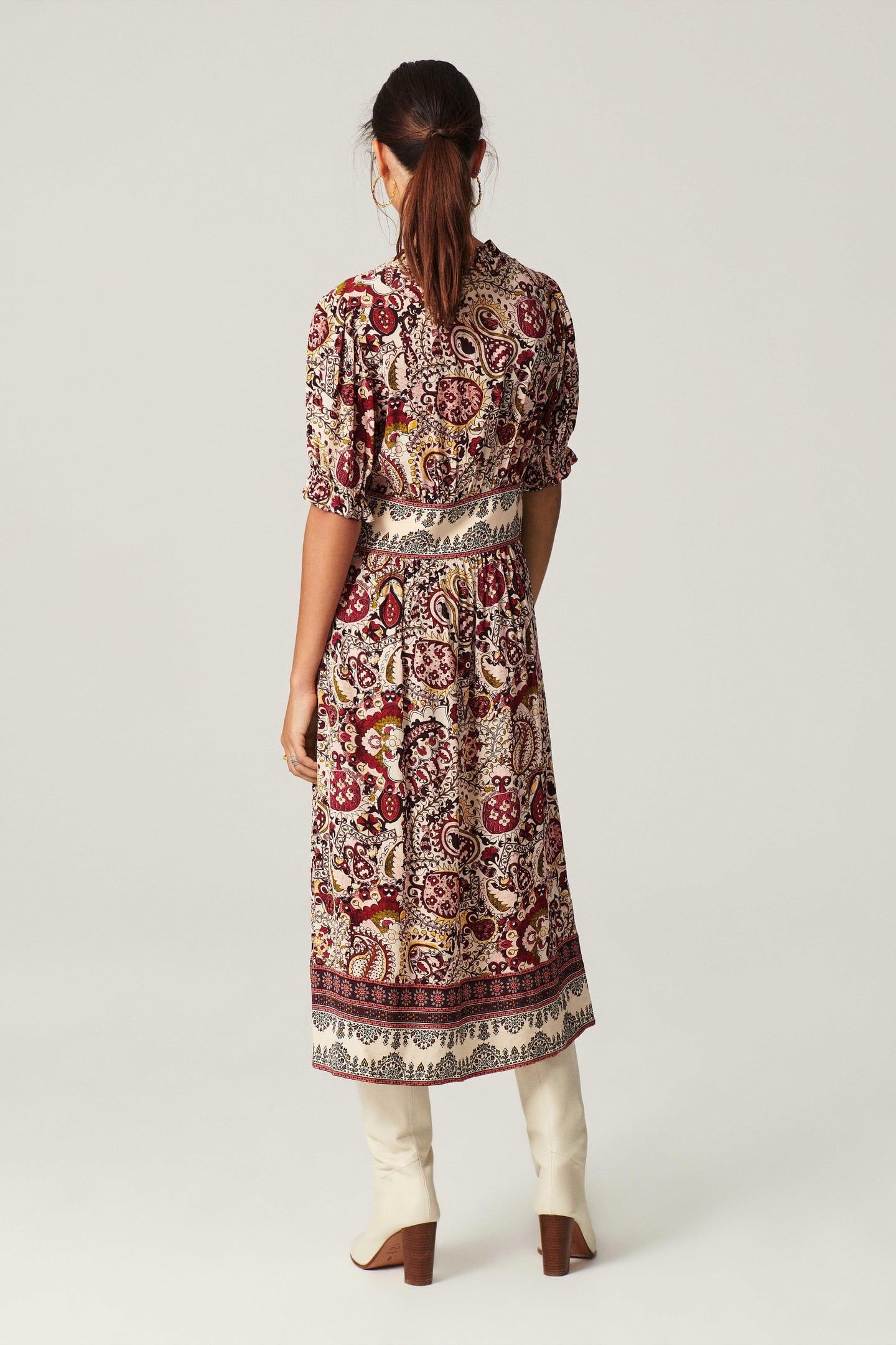 MID-LENGTH DRESS ECRU 2