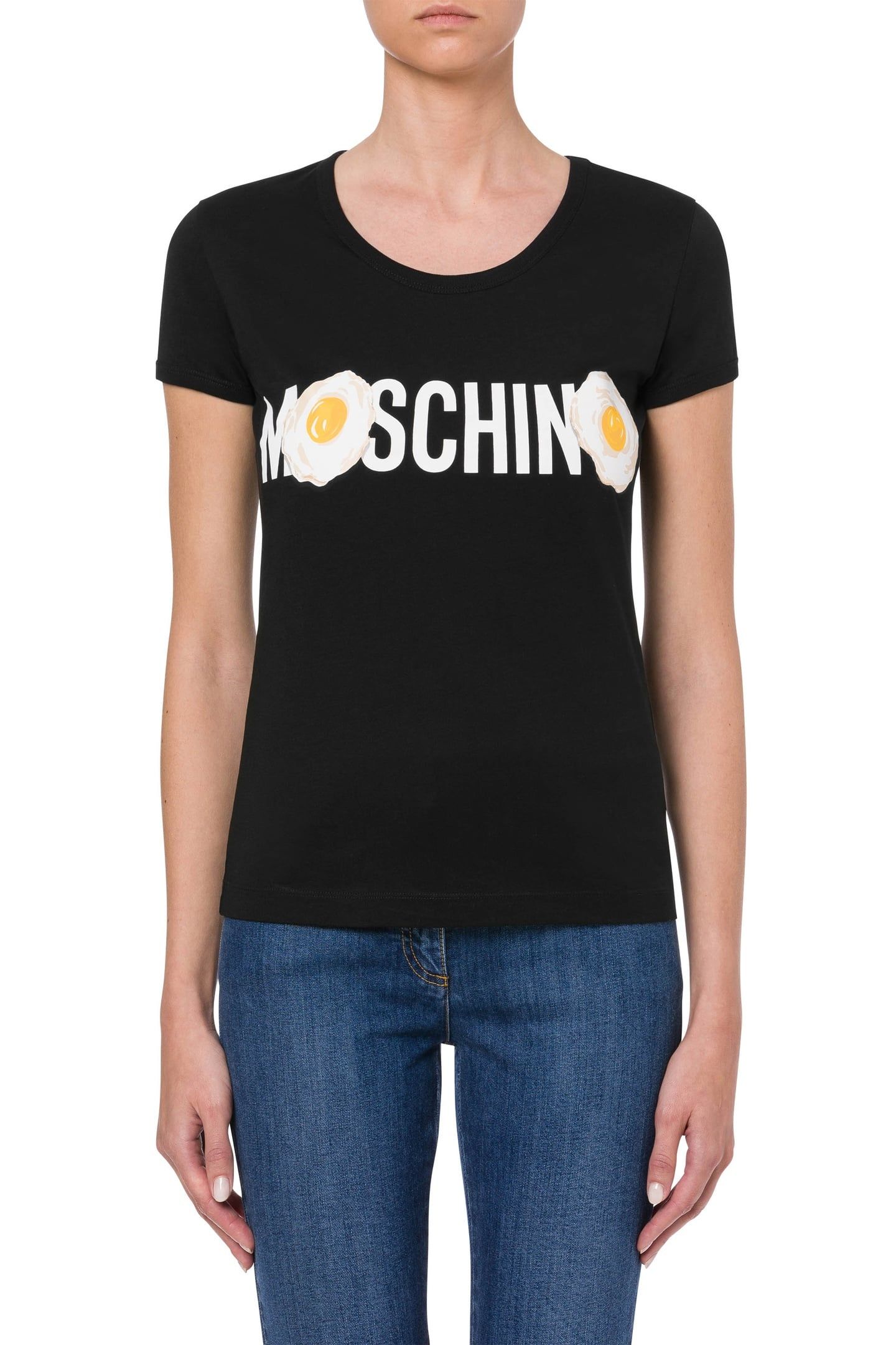 EGGS LOGO ORGANIC JERSEY T-SHIRT BLACK 1
