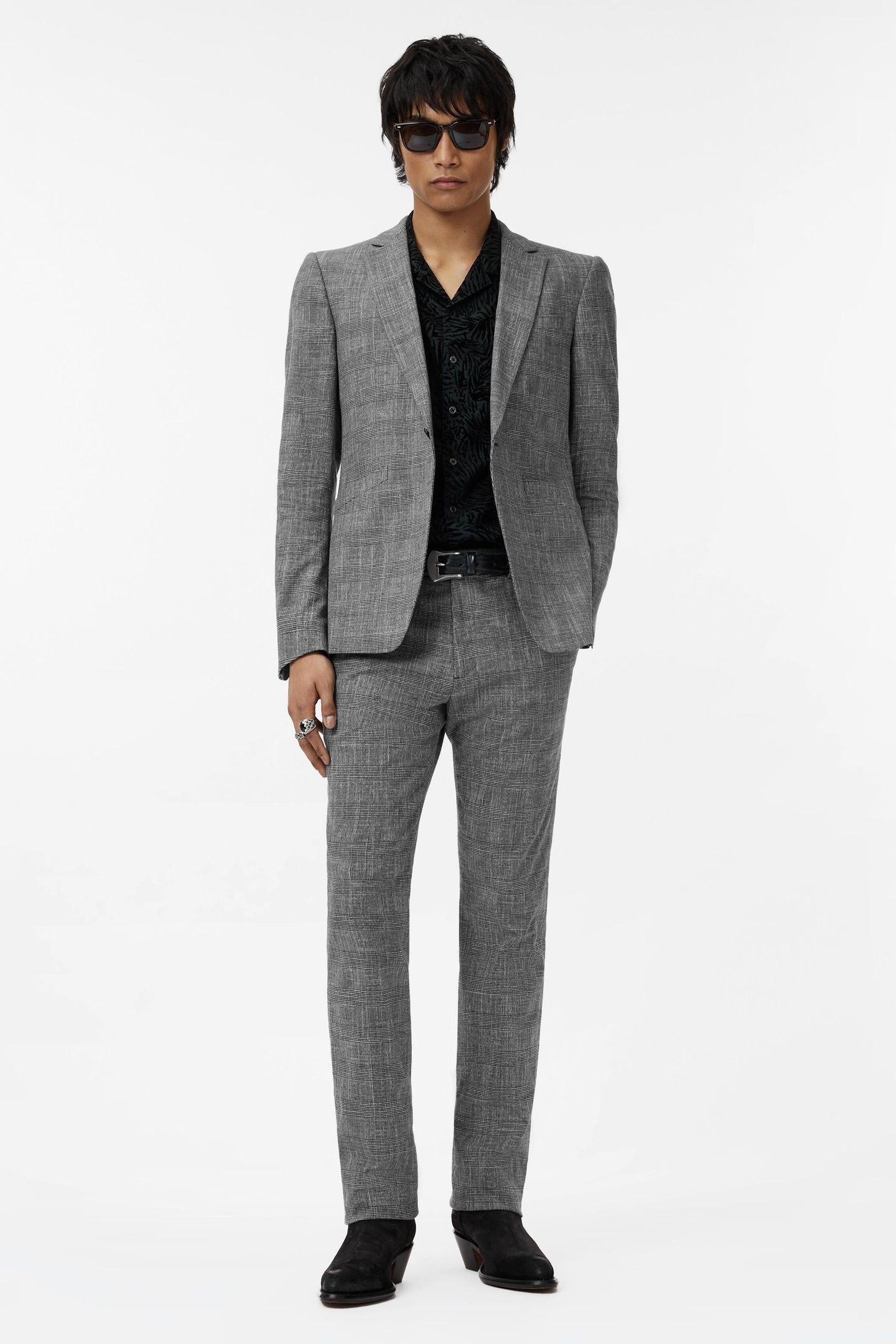 MONTI JACKET - AUSTIN FIT - ONE BUTTON N BLACK WHITE 2