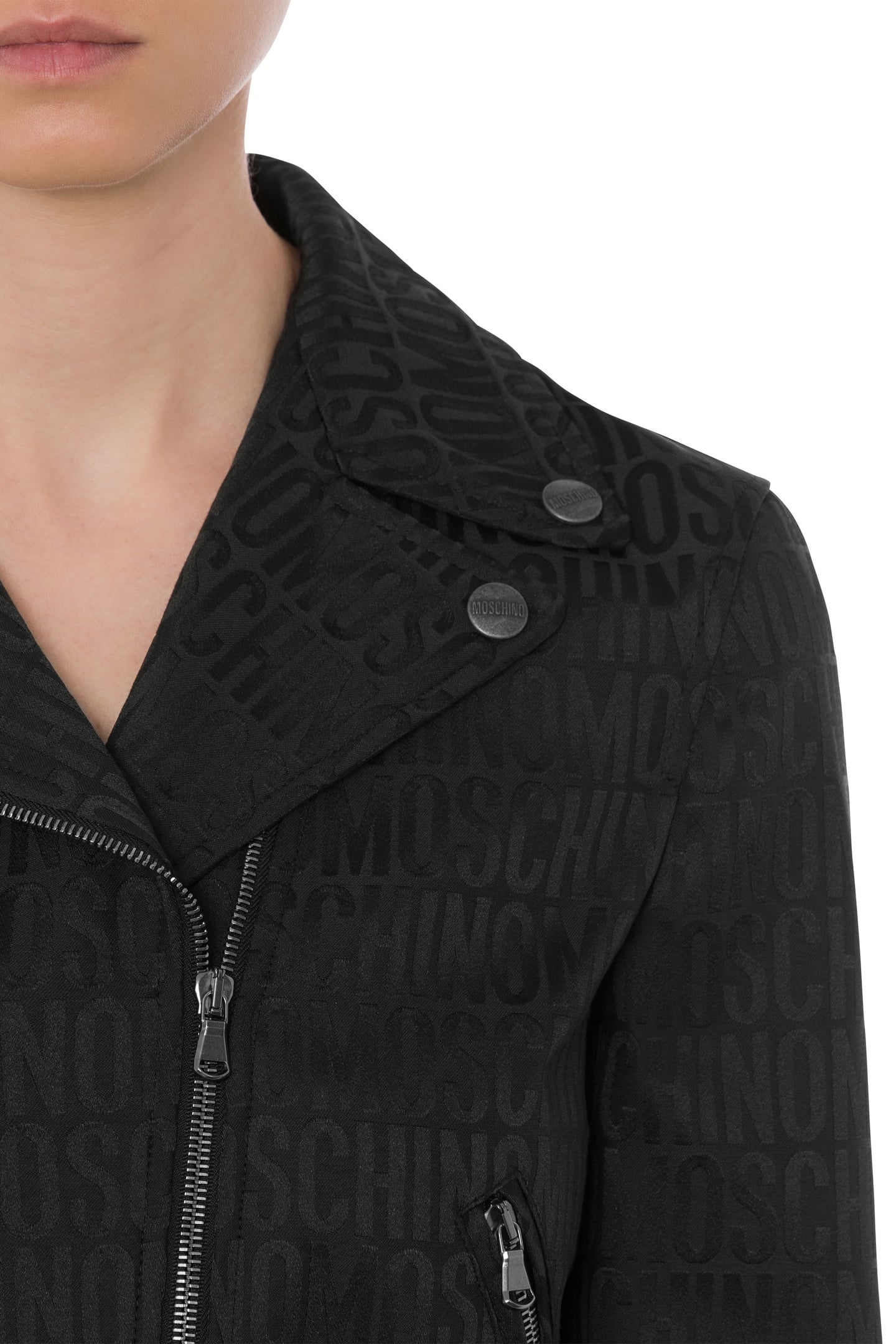 BIKER IN NYLON ALLOVER LOGO BLACK 4