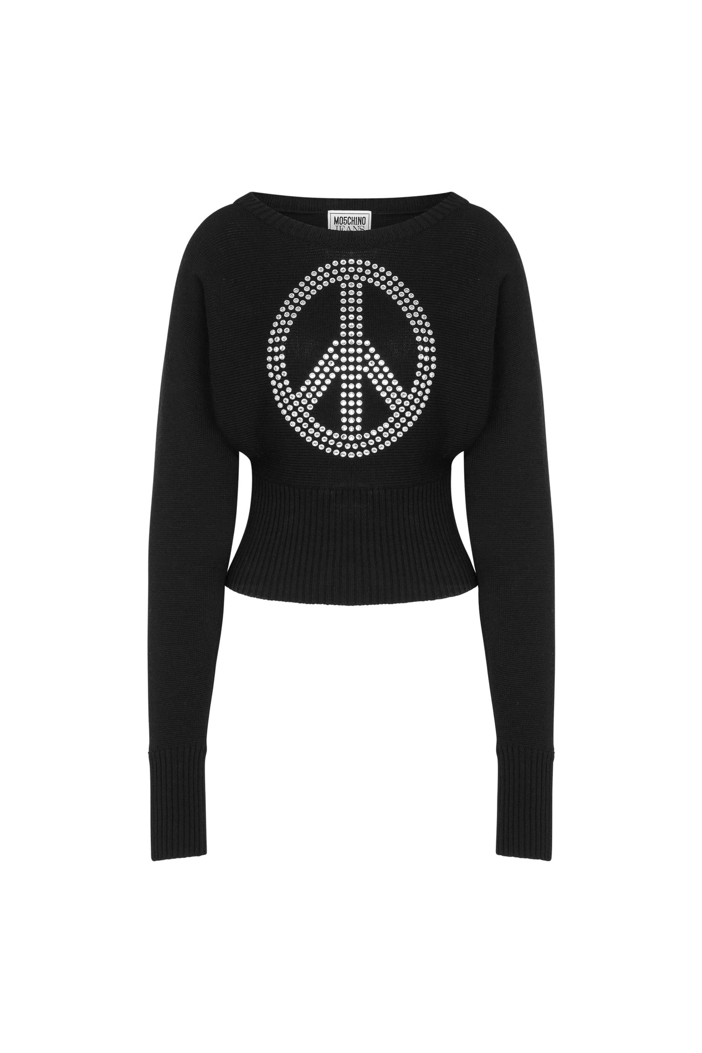 PEACE SYMBOL WOOL BLEND PULLOVER BLACK 3