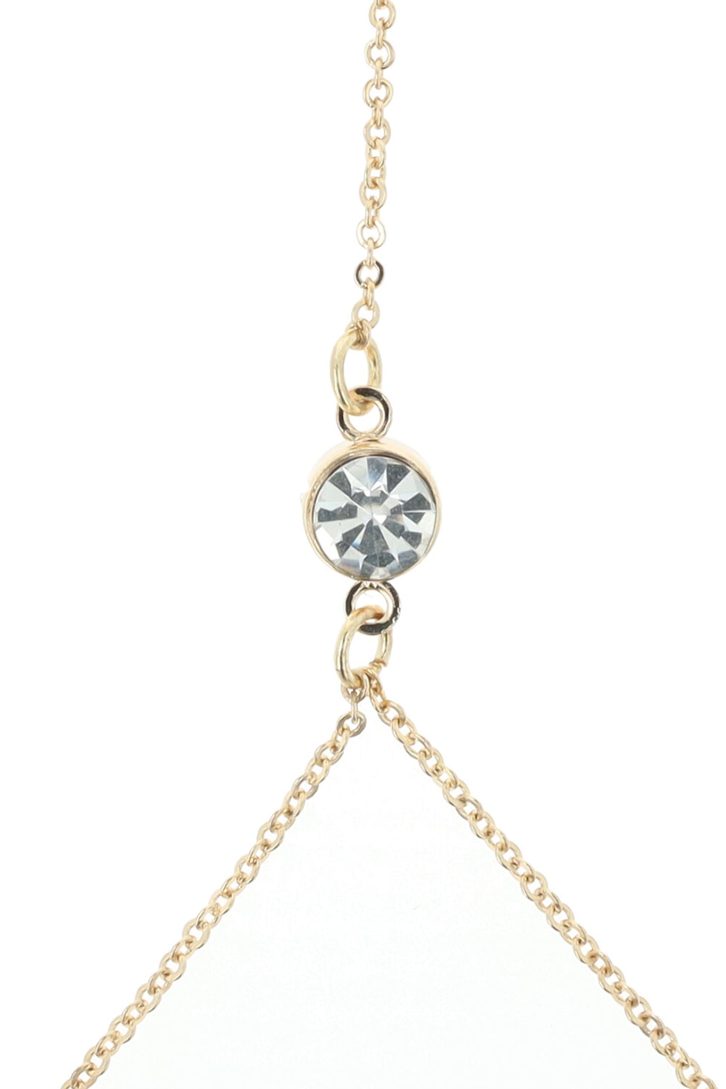 GOLDEN ANKLE CHAIN WITH CRYSTALS CRYSTAL 3