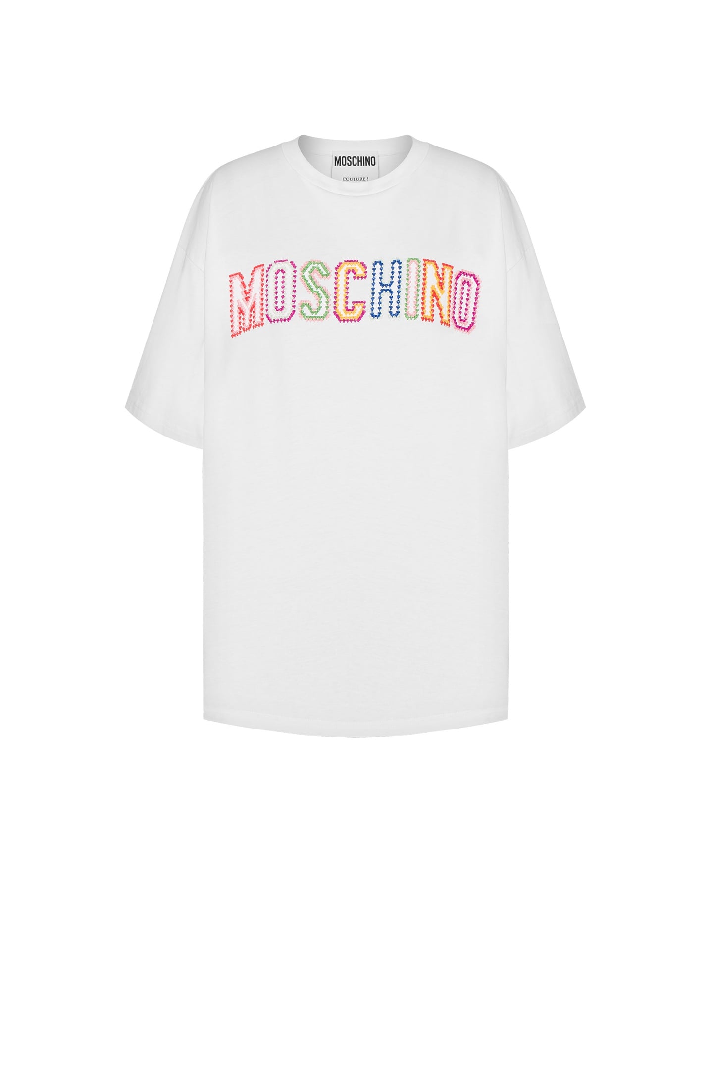ORGANIC JERSEY CROCHET LOGO T-SHIRT WHITE 3