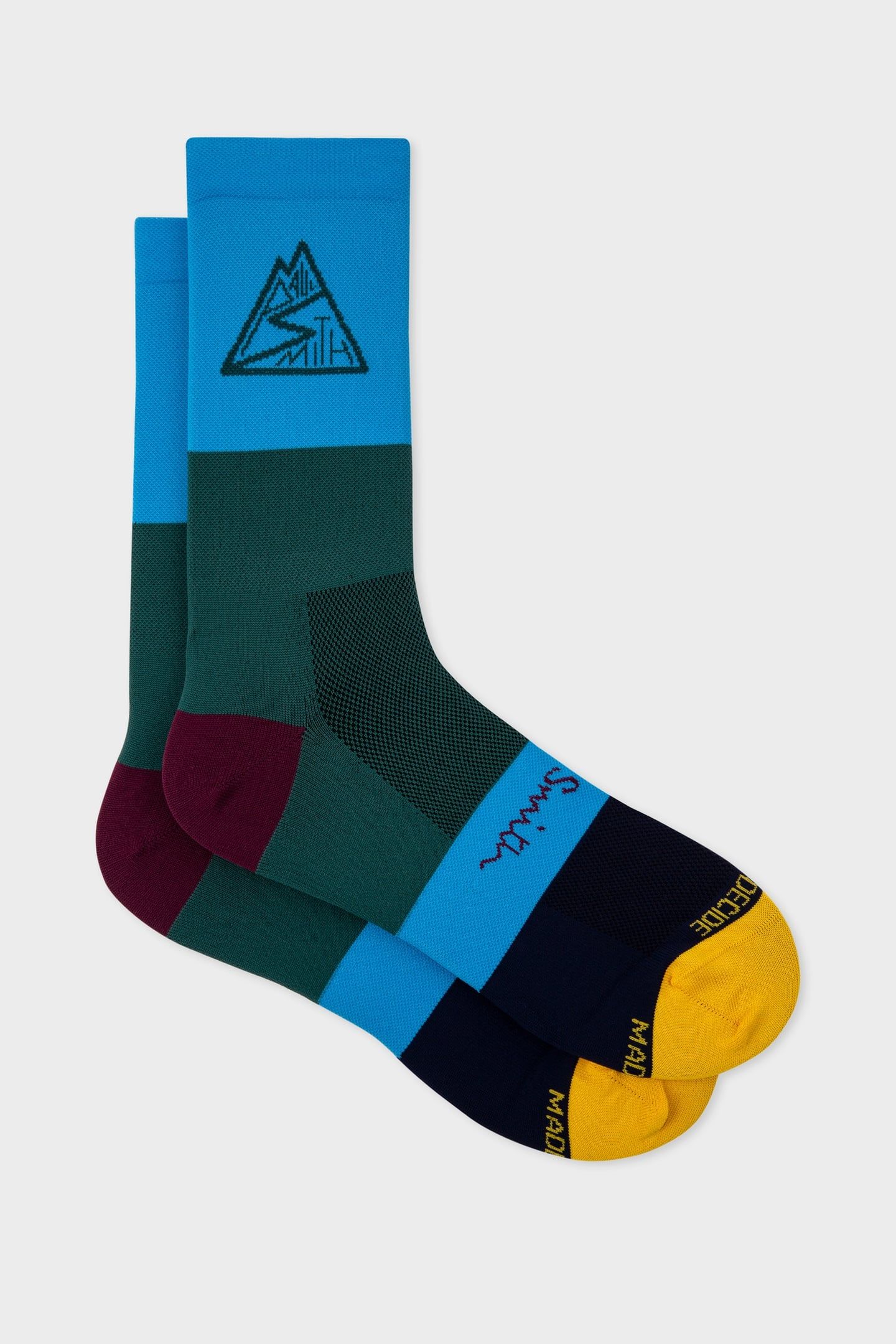 MEN SOCK CYCLE BLOCK PETROL GREEN 3