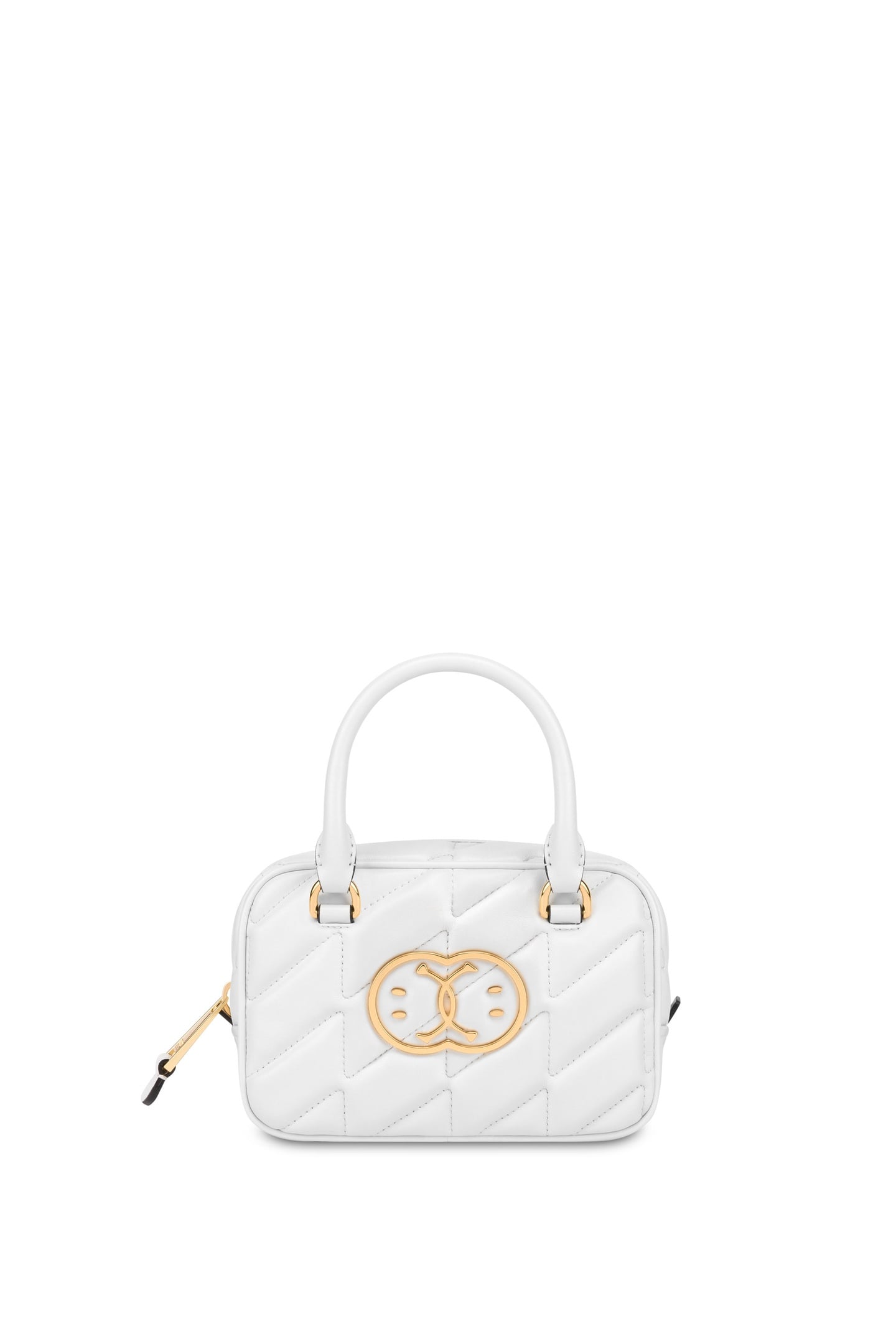 DOUBLE SMILEY® LOGO QUILTED HANDBAG WHITE 1