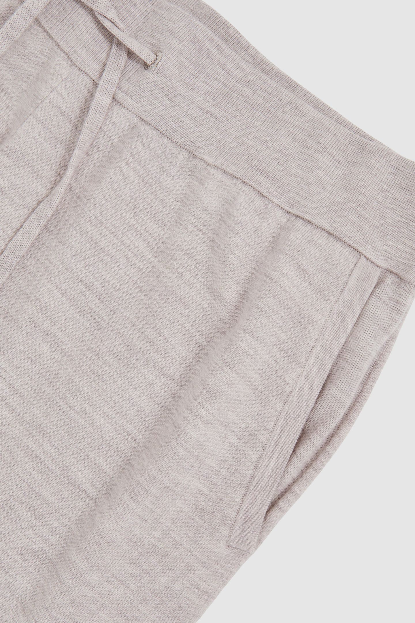 MERINO DRAWSTRING JOGGER WICKER BROWN MELANGE 6