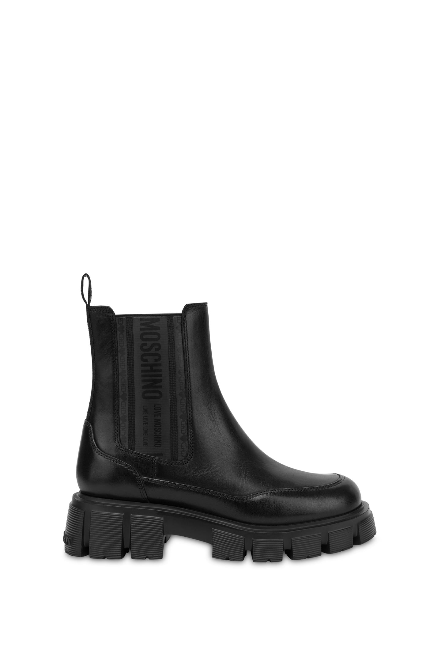 BLACK LEATHER ANKLE BOOT BLACK 1