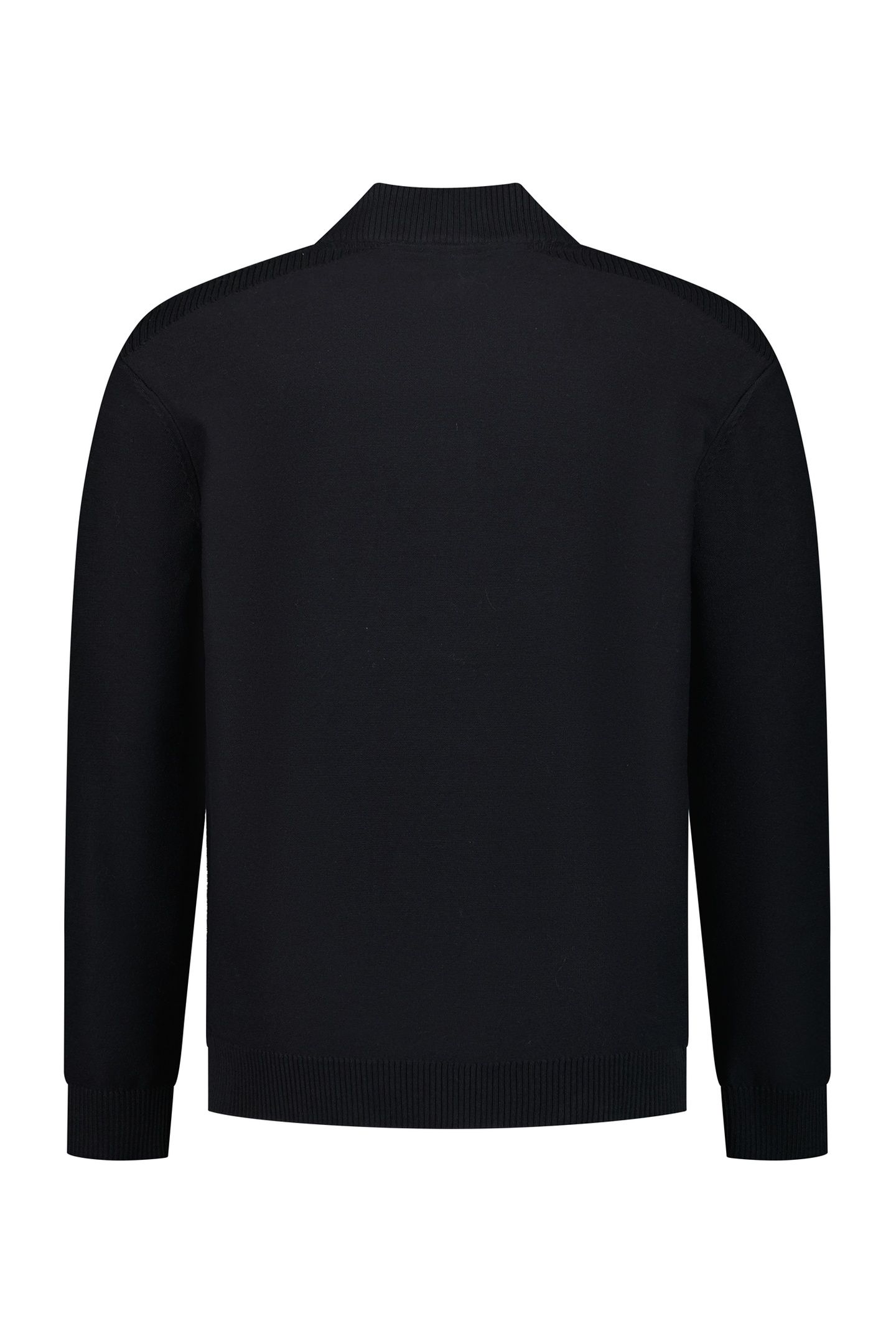 PULLOVER FULL ZIP SHOULDER DETAIL BLACK 2