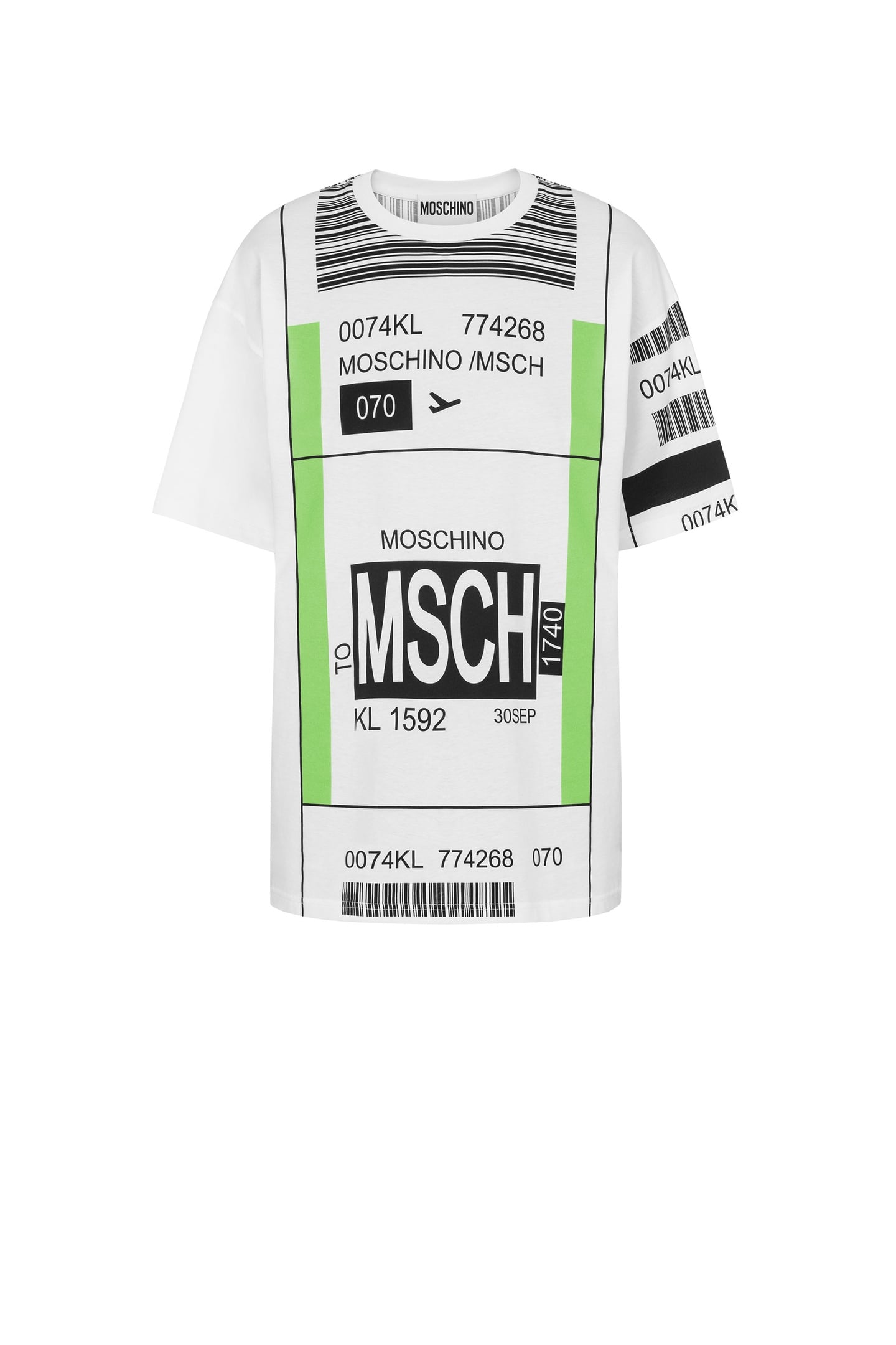 T-SHIRT MOSCHINO AIRPORT TAG WHITE 3