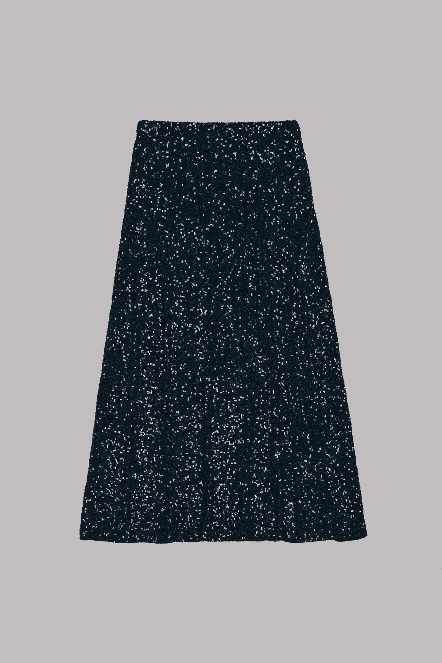 THE BLACK LONG SEQUIN SKIRT BLACK 3
