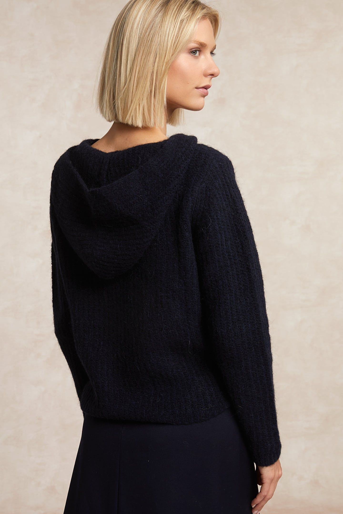 HOODED WOOL-ALPACA SWEATER BLUE 4