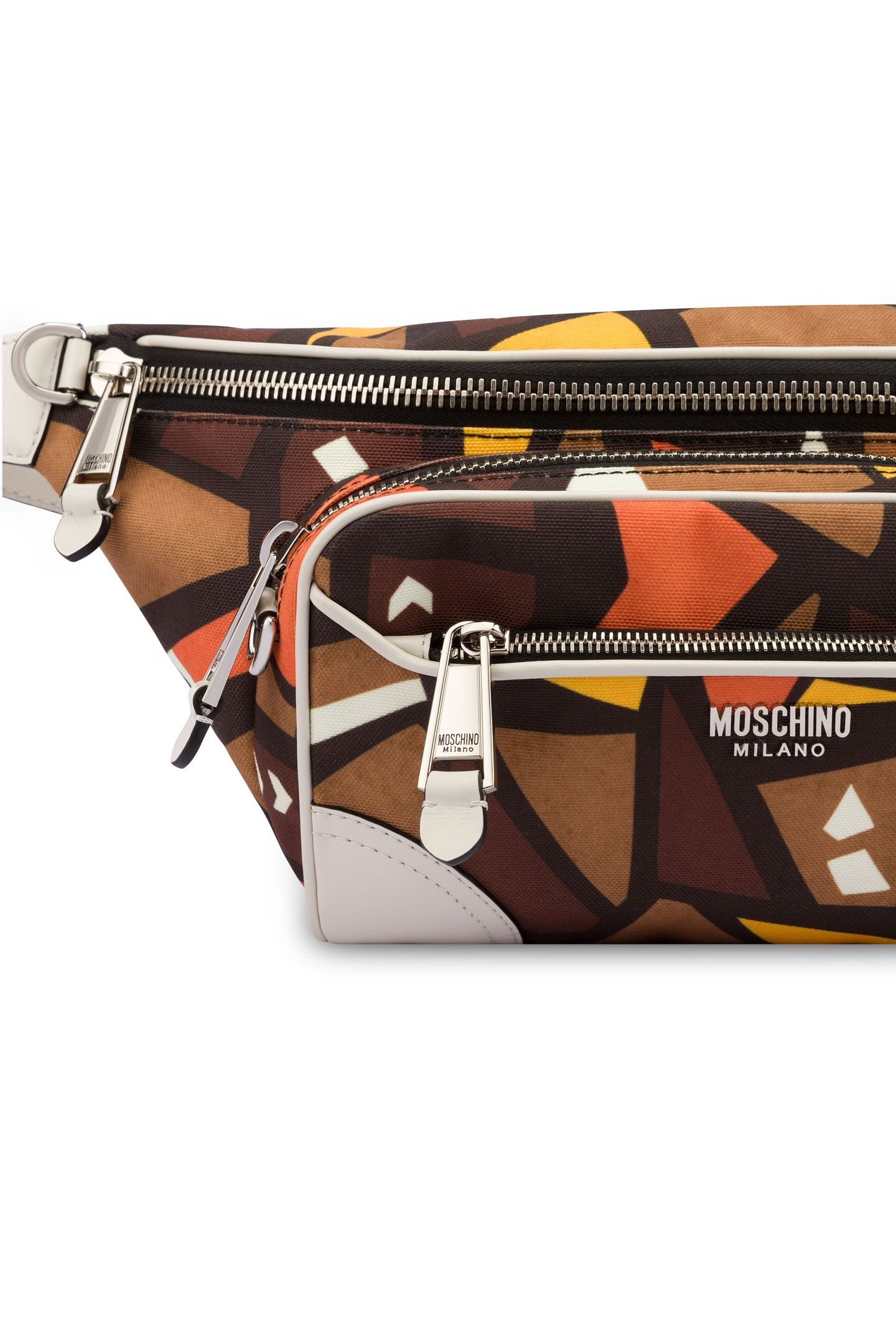 CANVAS WAIST BAG WOOD PRINT BROWN 4
