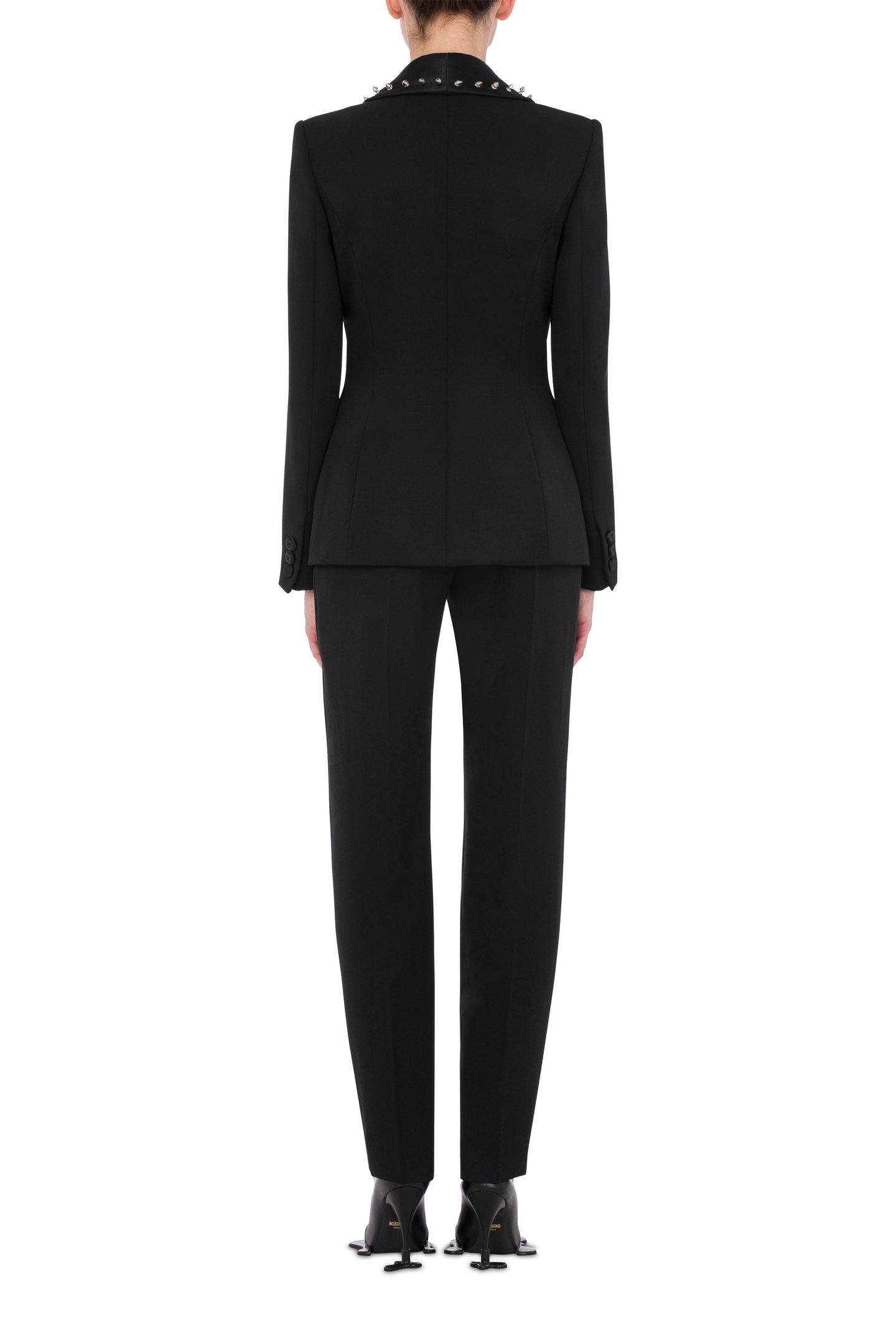 GABARDINE JACKET WITH STUDS PUNK COUTURE BLACK 2