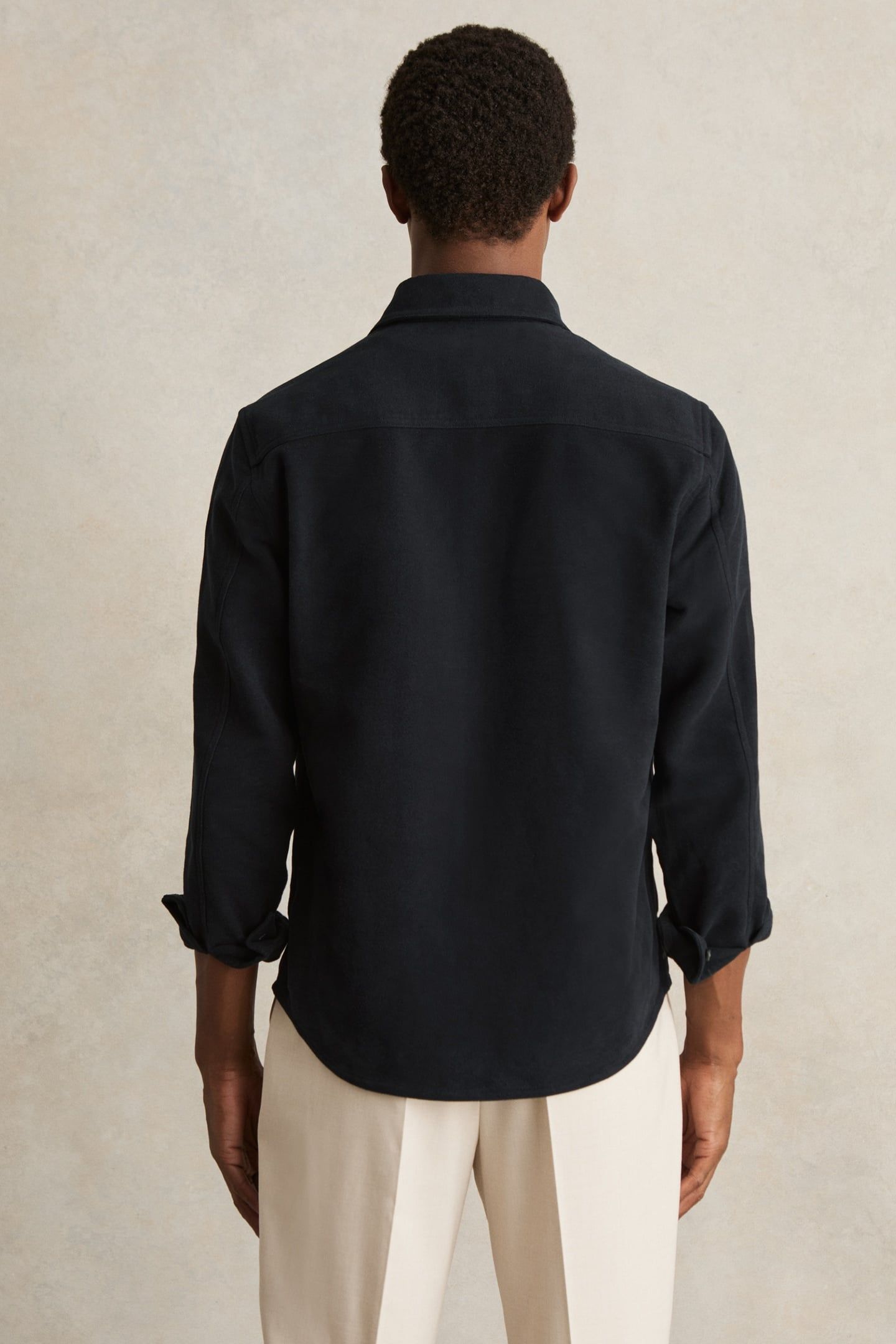 LS TWIN POCKET MOLESKIN OVERSHIRT NAVY 4
