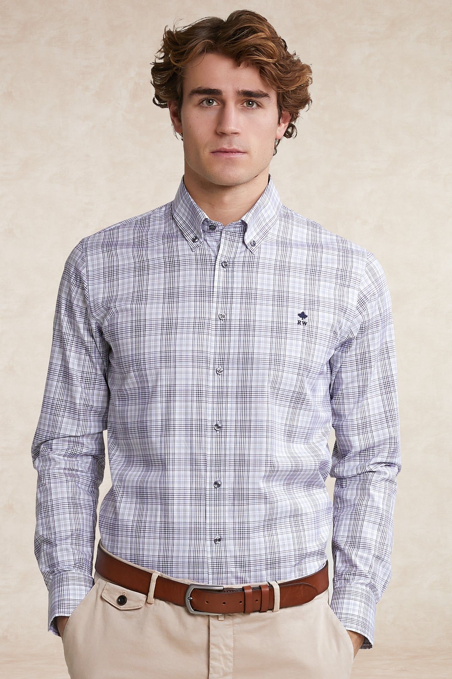 CUSTOM FIT CHECKED SHIRT MULTI 1