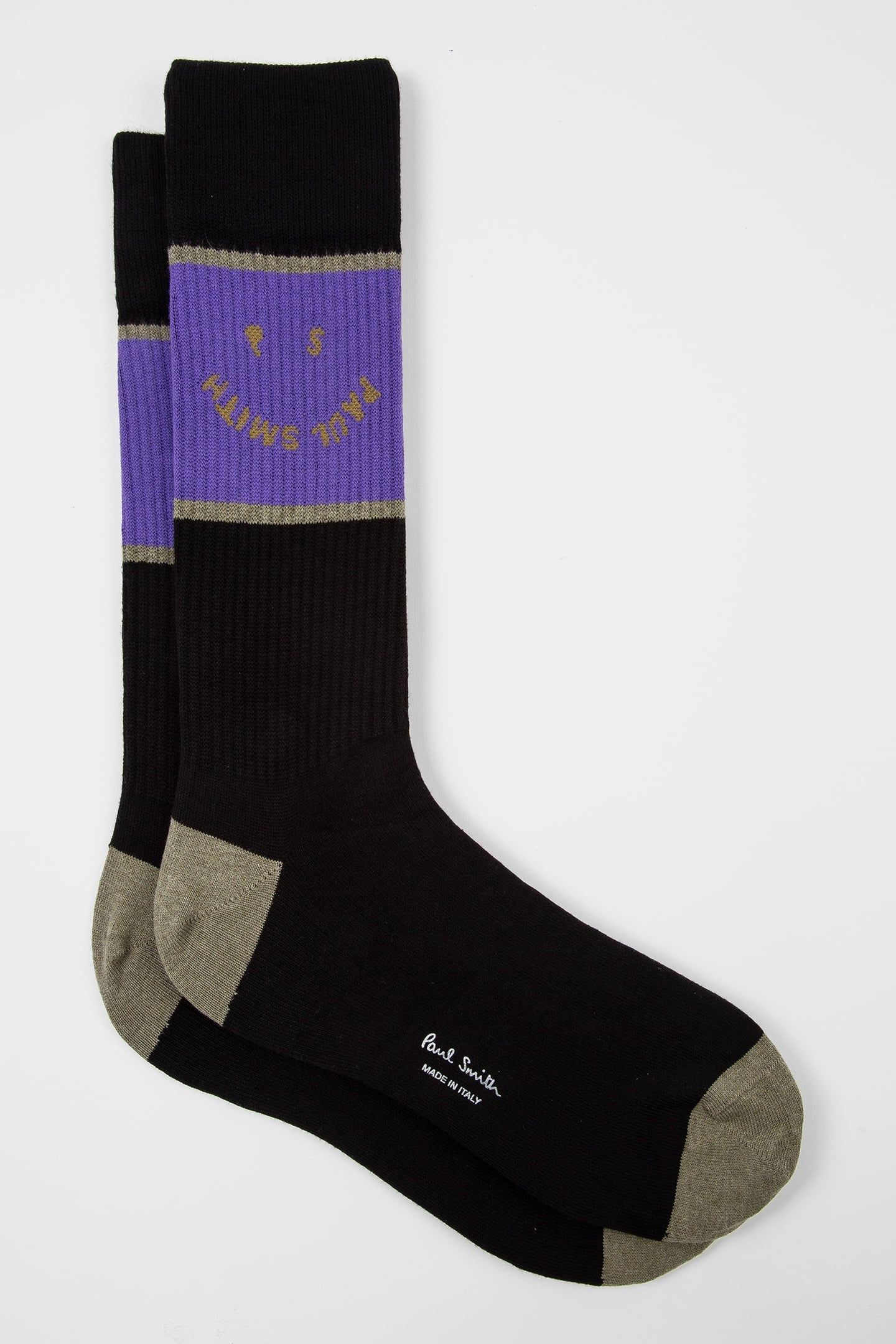 MEN SOCK PS FACE BLACK 1