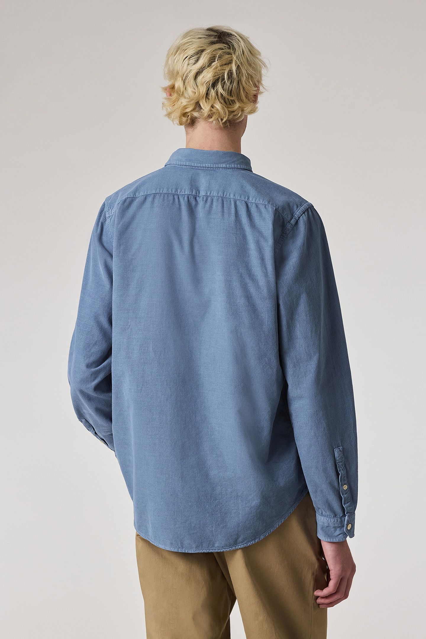 MENS LS TAILORED FIT SHIRT BD COL BLUE 2