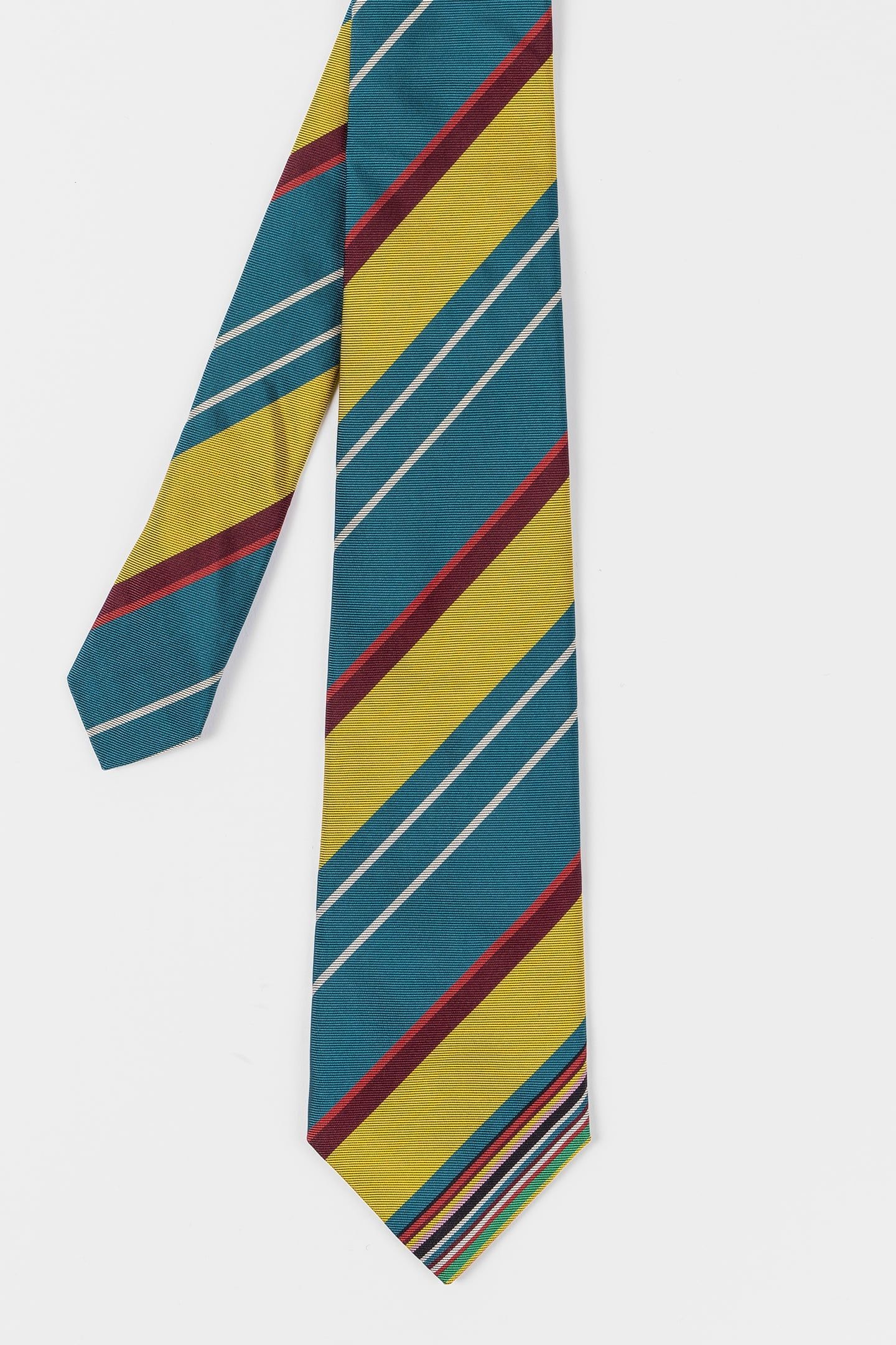 MEN TIE SIGNATR STRP TIP PETROL BLUE 1