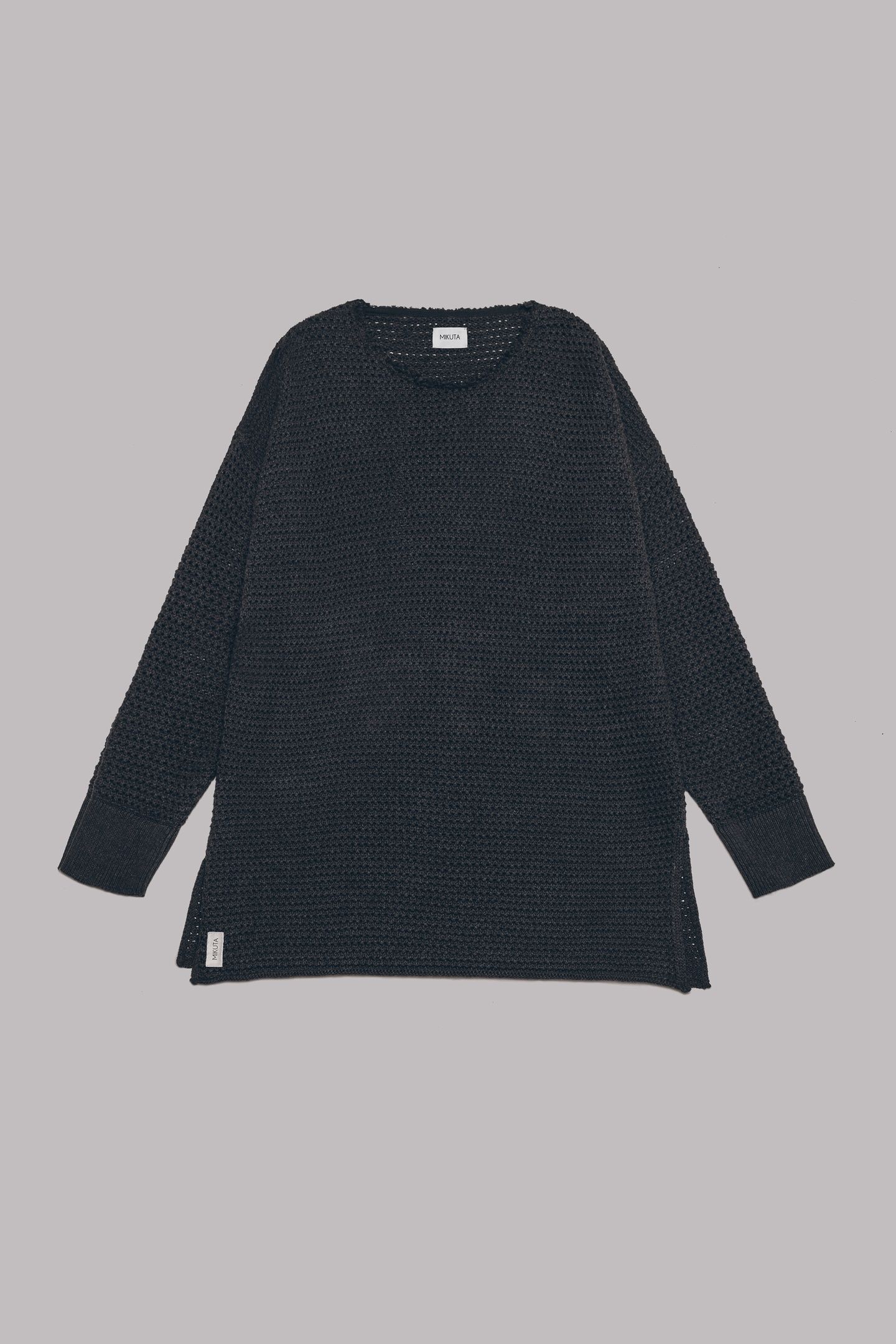THE DARK LONG KNITTED SWEATER BLACK 3