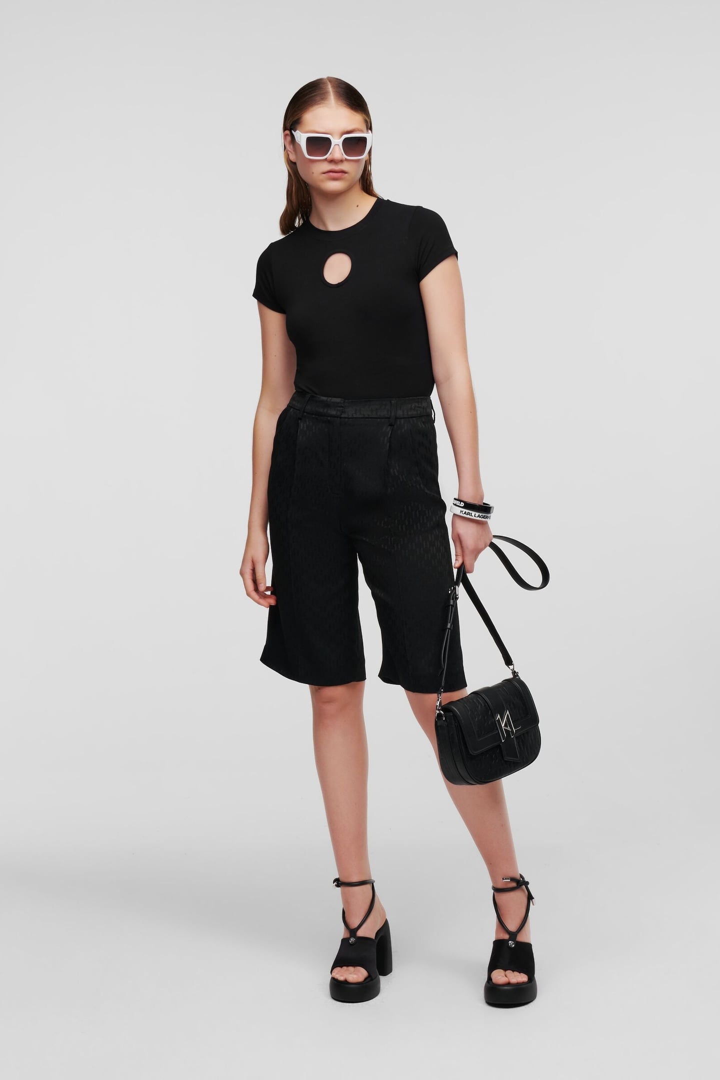 HUN'S PICK MONOGRAM SHORTS BLACK 2