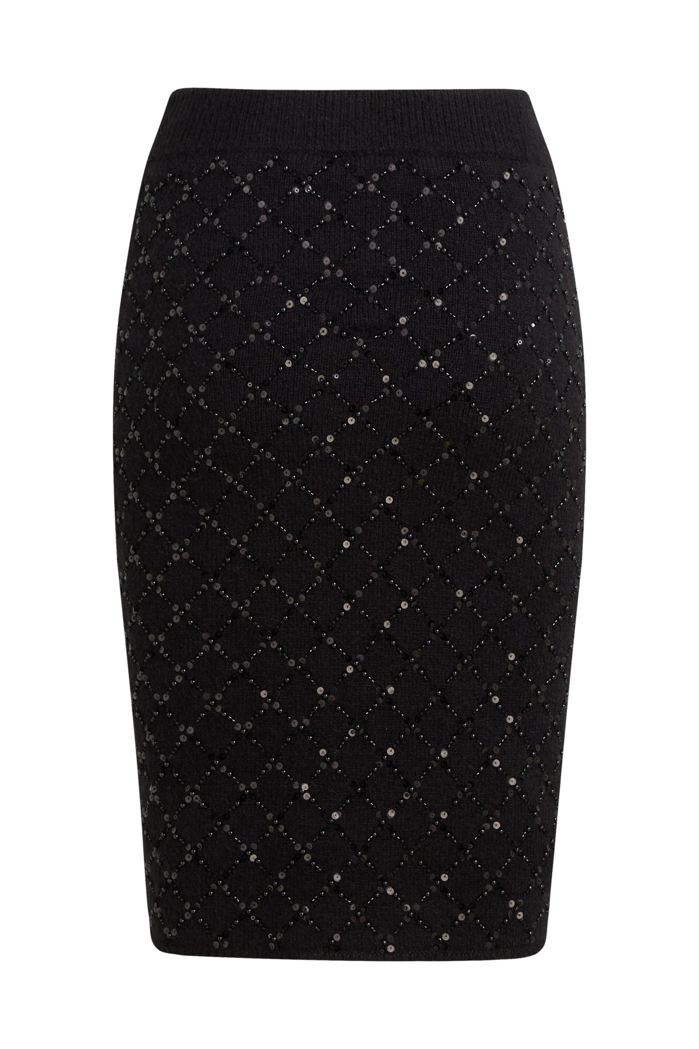 EMBELLISHED KNIT SKIRT BLACK 5