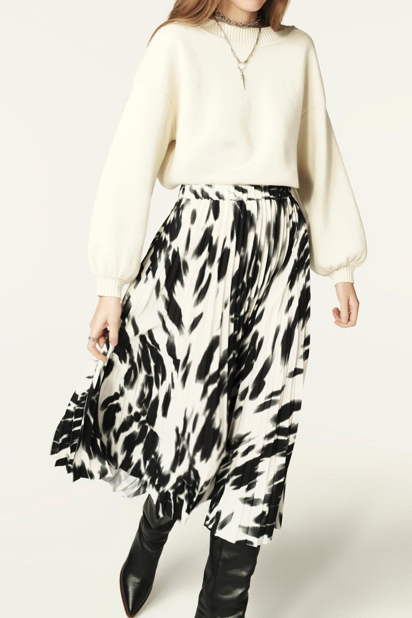 MID-LENGTH SKIRT CARBONE 2