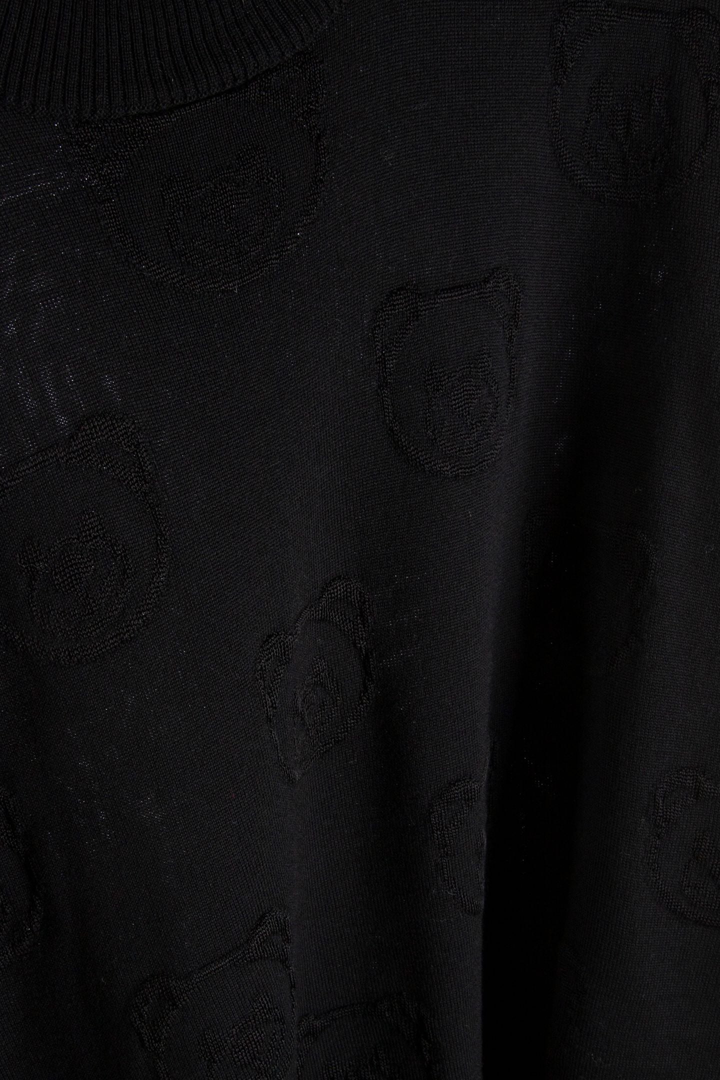 ALLOVER TEDDY BEAR WOOL DRESS BLACK 4