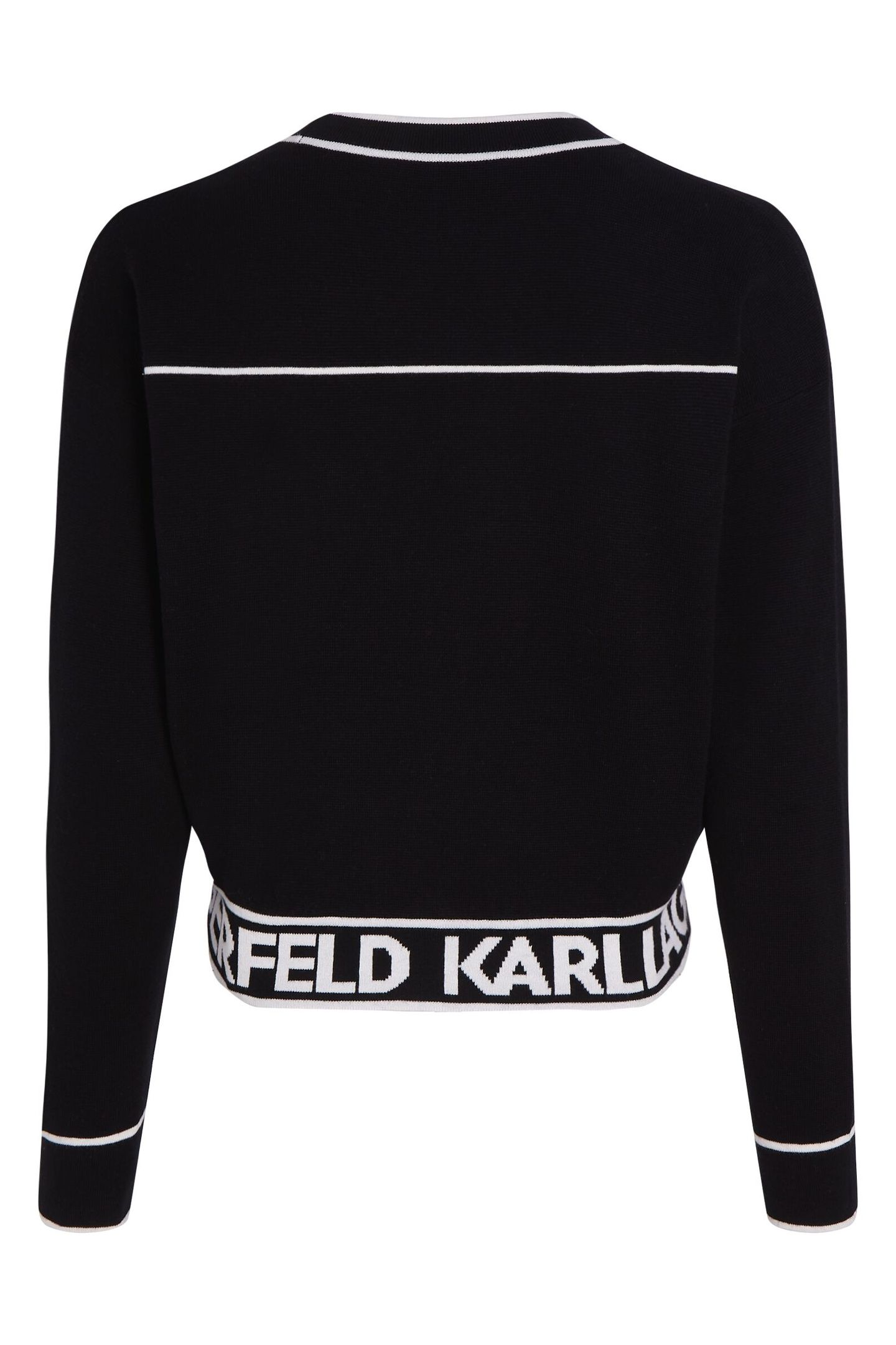 SHORT LOGO CARDIGAN BLACK 5