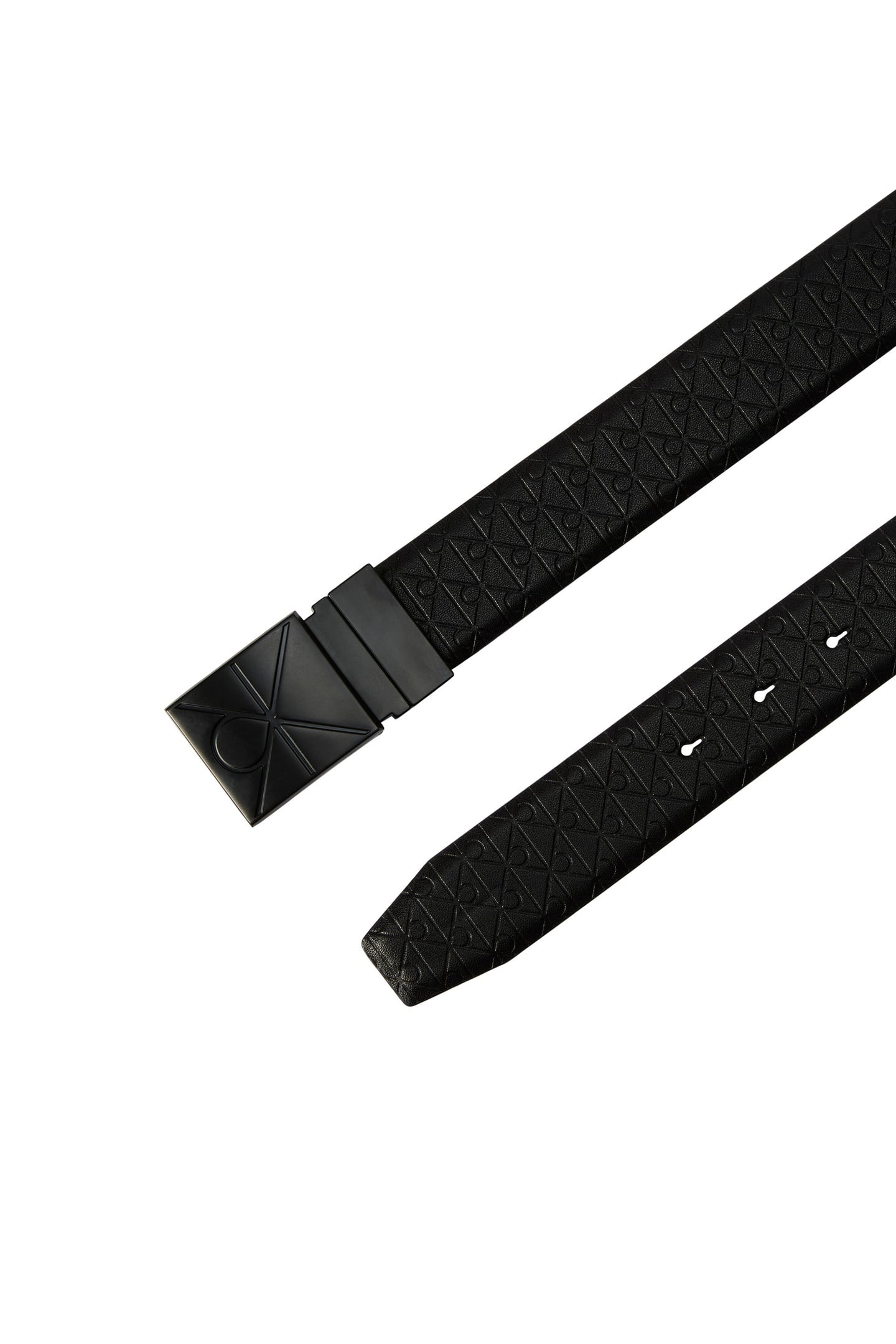 EMBLEM PLAQUE SMOOTH BELT BLACK/BLACK AOP/BLACK 3