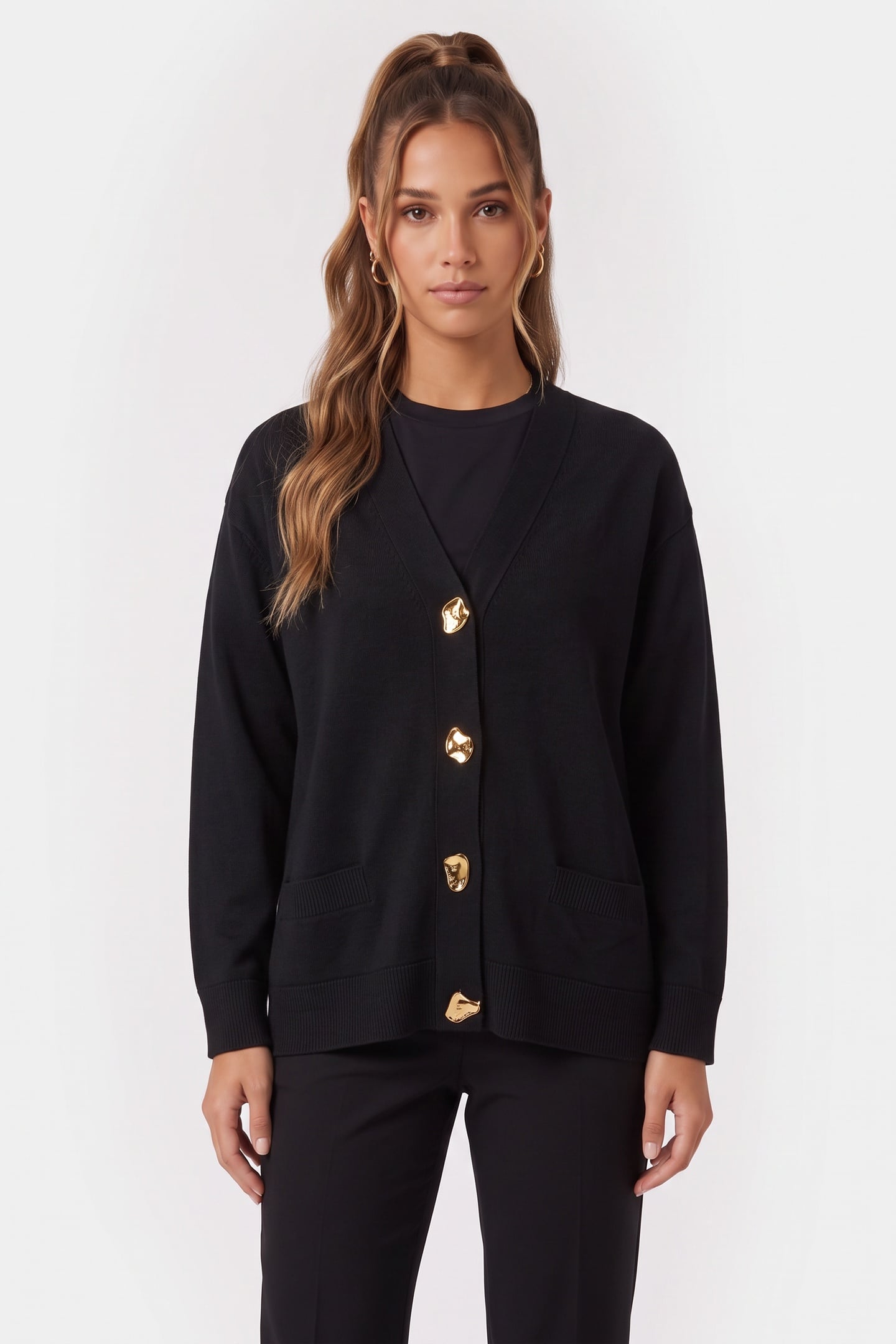 KNITTED JACKET BLACK 1