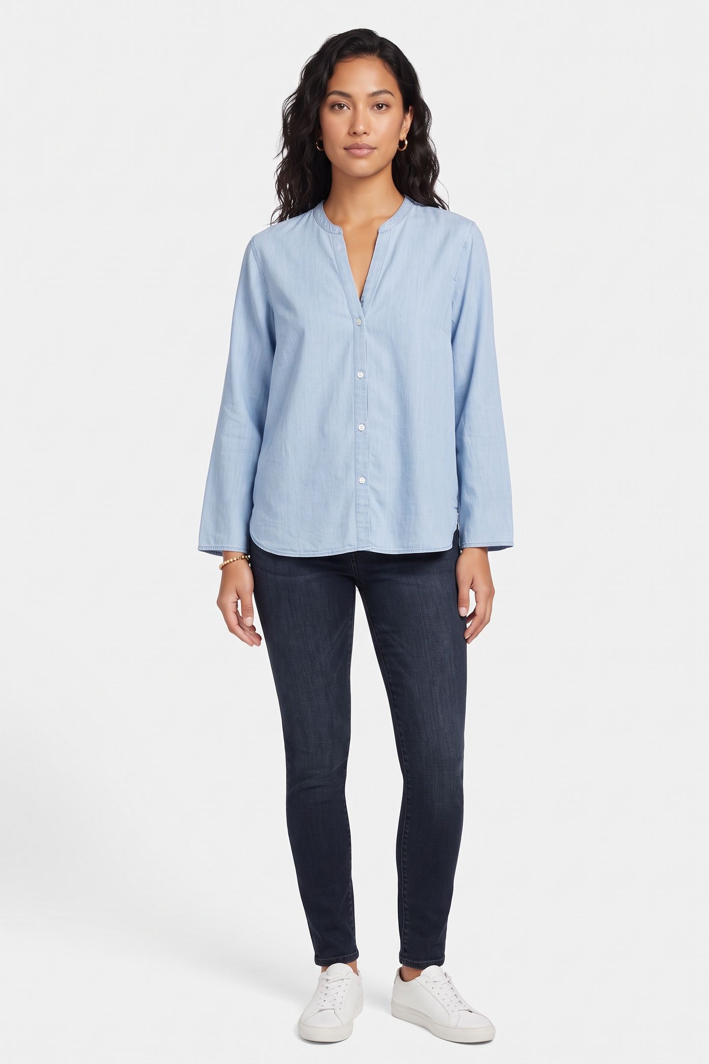 LEAH LIGHT DENIM SHIRT BLUE 1