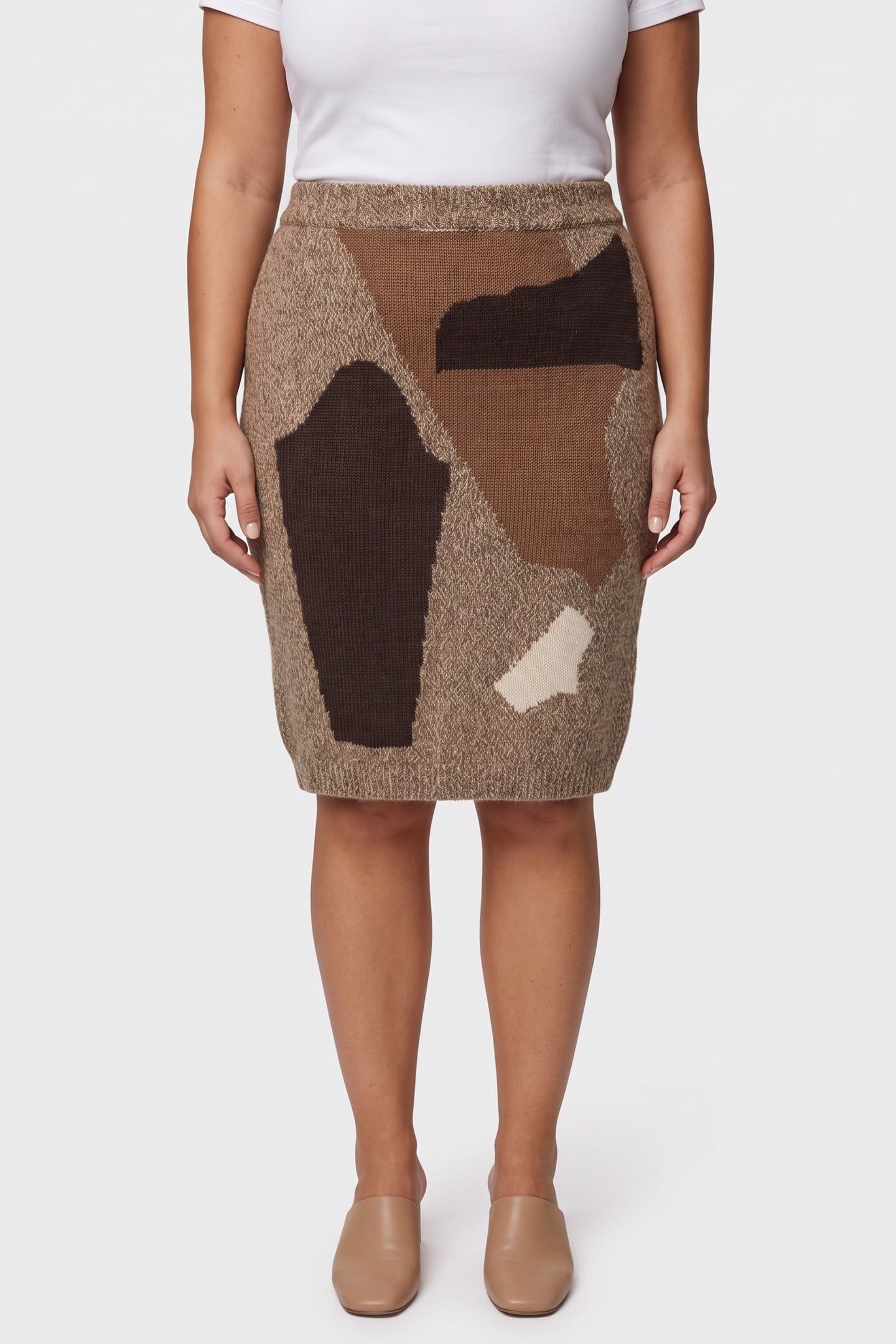KNITTED SKIRT BEIGE 1