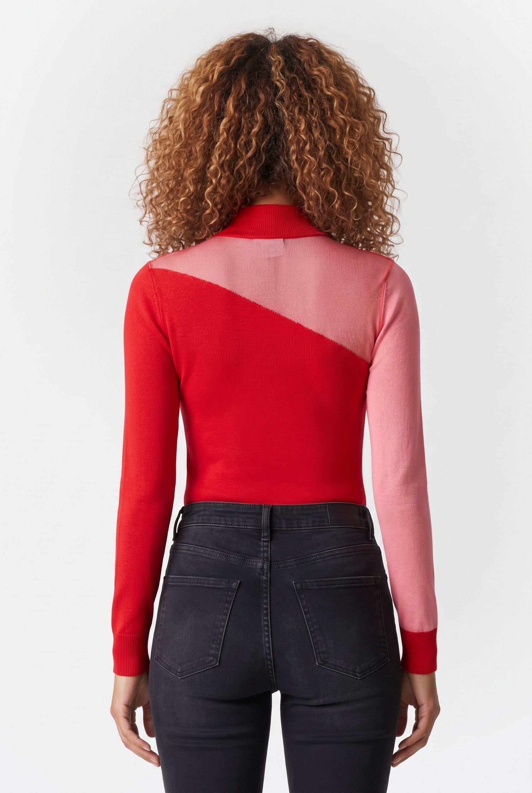 KARL SIGNATURE MOCK NECK RACING RED 2