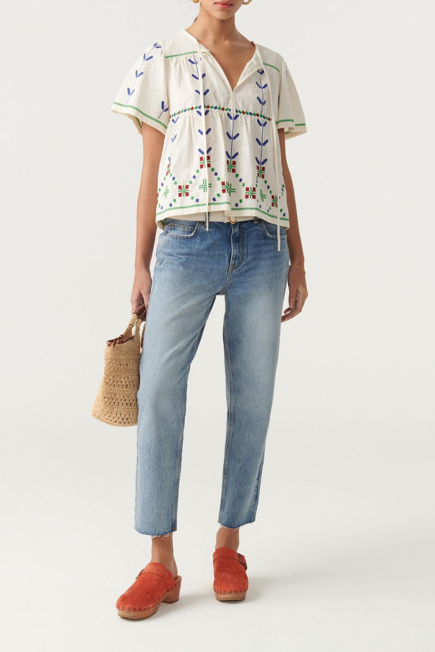 SHORT SLEEVES TOP ECRU 4