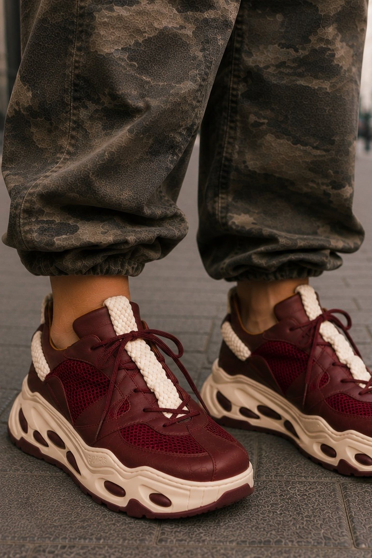 LUNA BORDEAUX / OFF WHITE 2