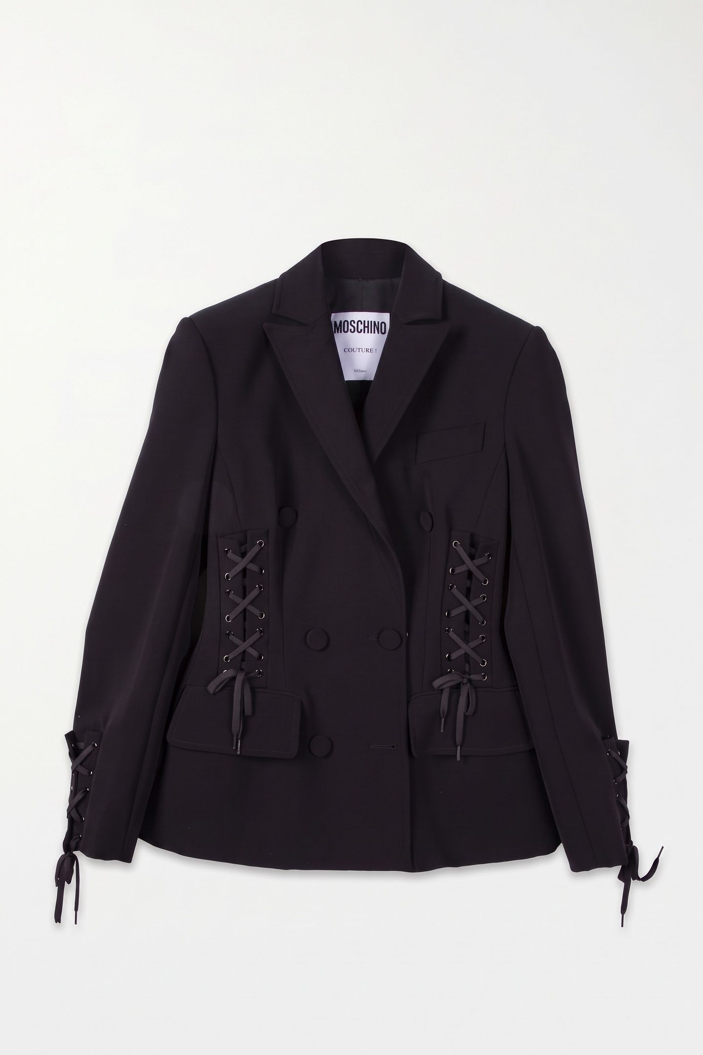 BONDAGE LACING CRÊPE JACKET BLACK 3