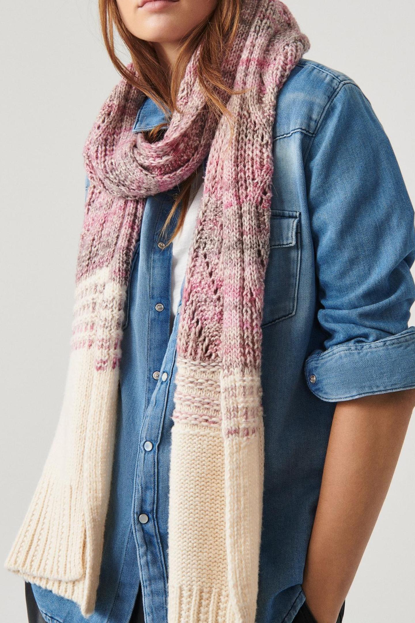 KNIT SCARF ROSE 2