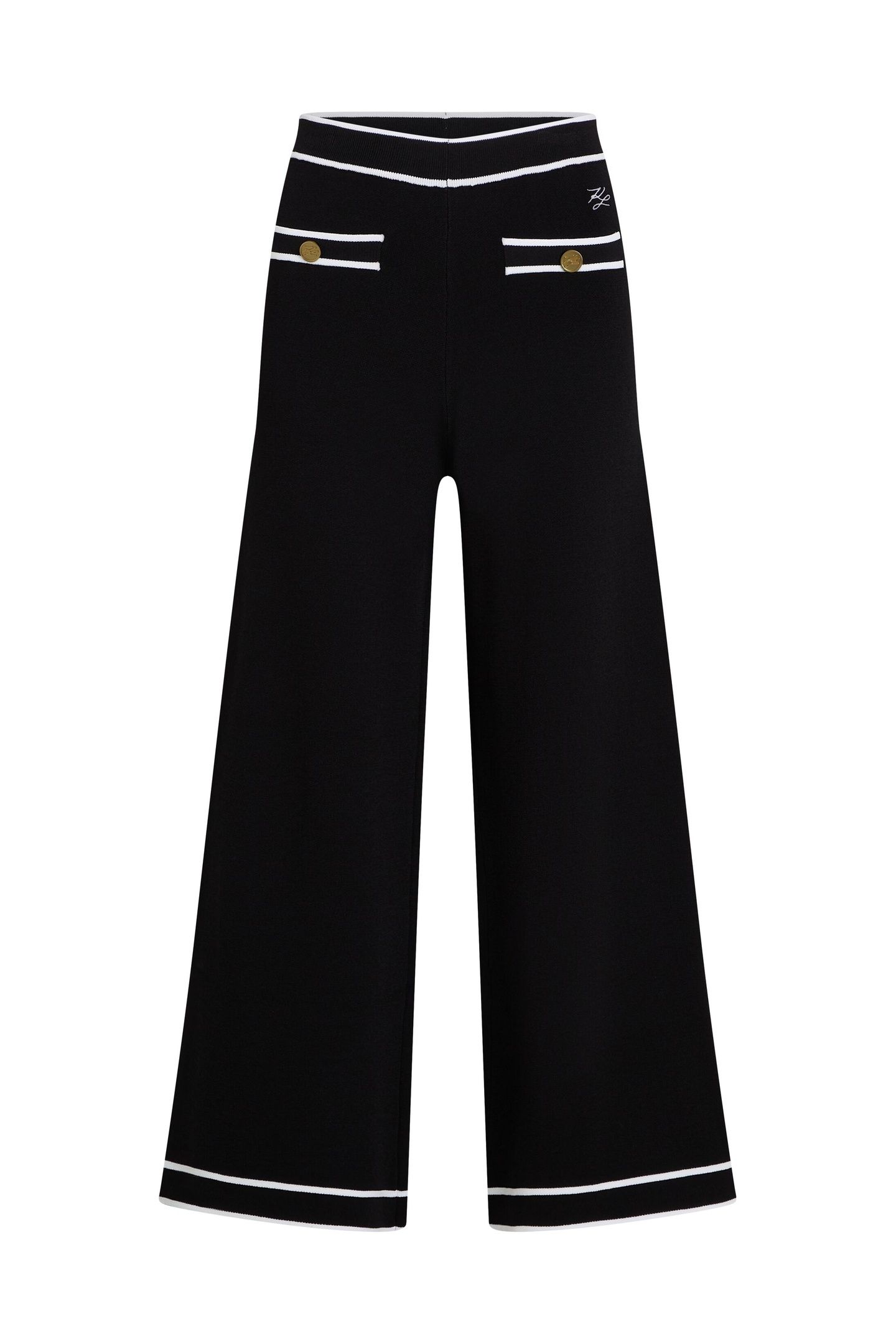 KARL WARDROBE KNIT CULOTTE WHITE/BLACK 4