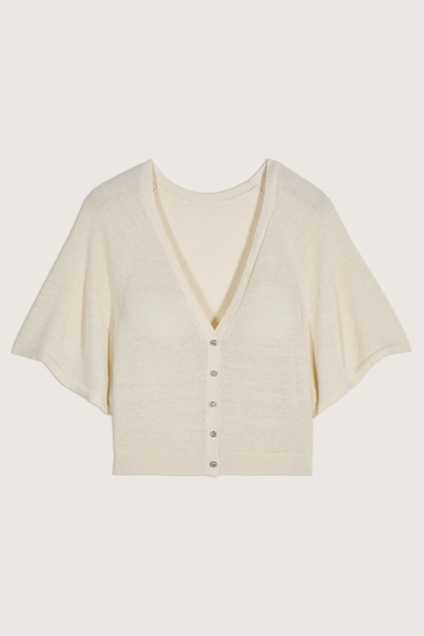 SHORT CARDIGAN ECRU 6