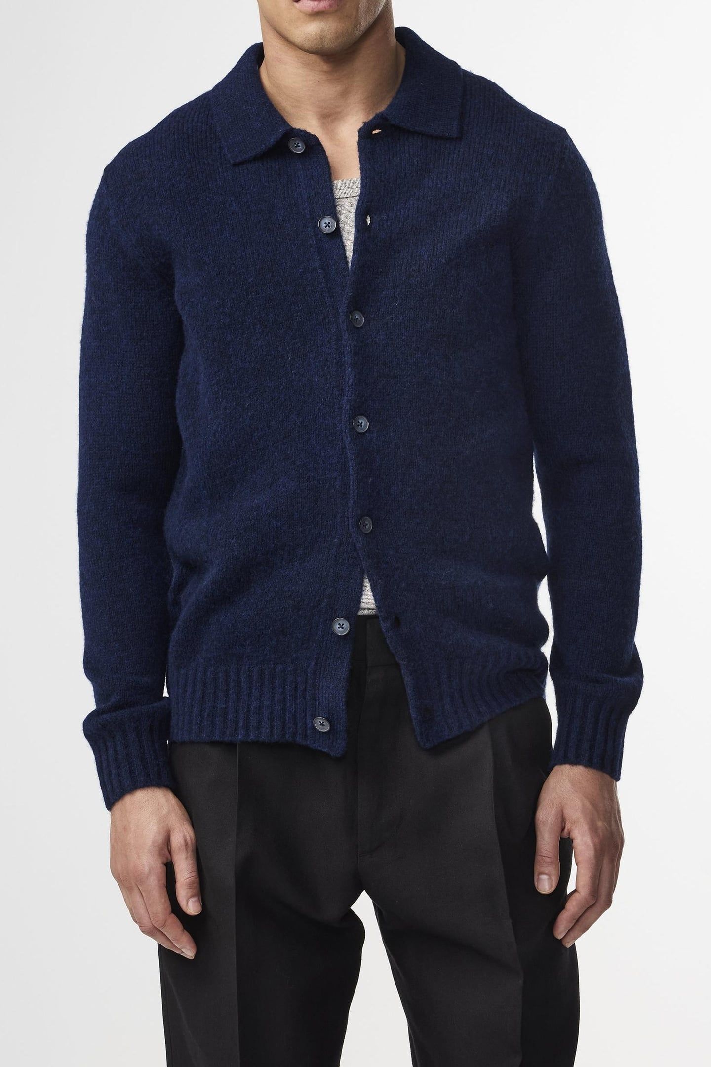 LEE POLO CARDIGAN 6598 NAVY BLUE 1