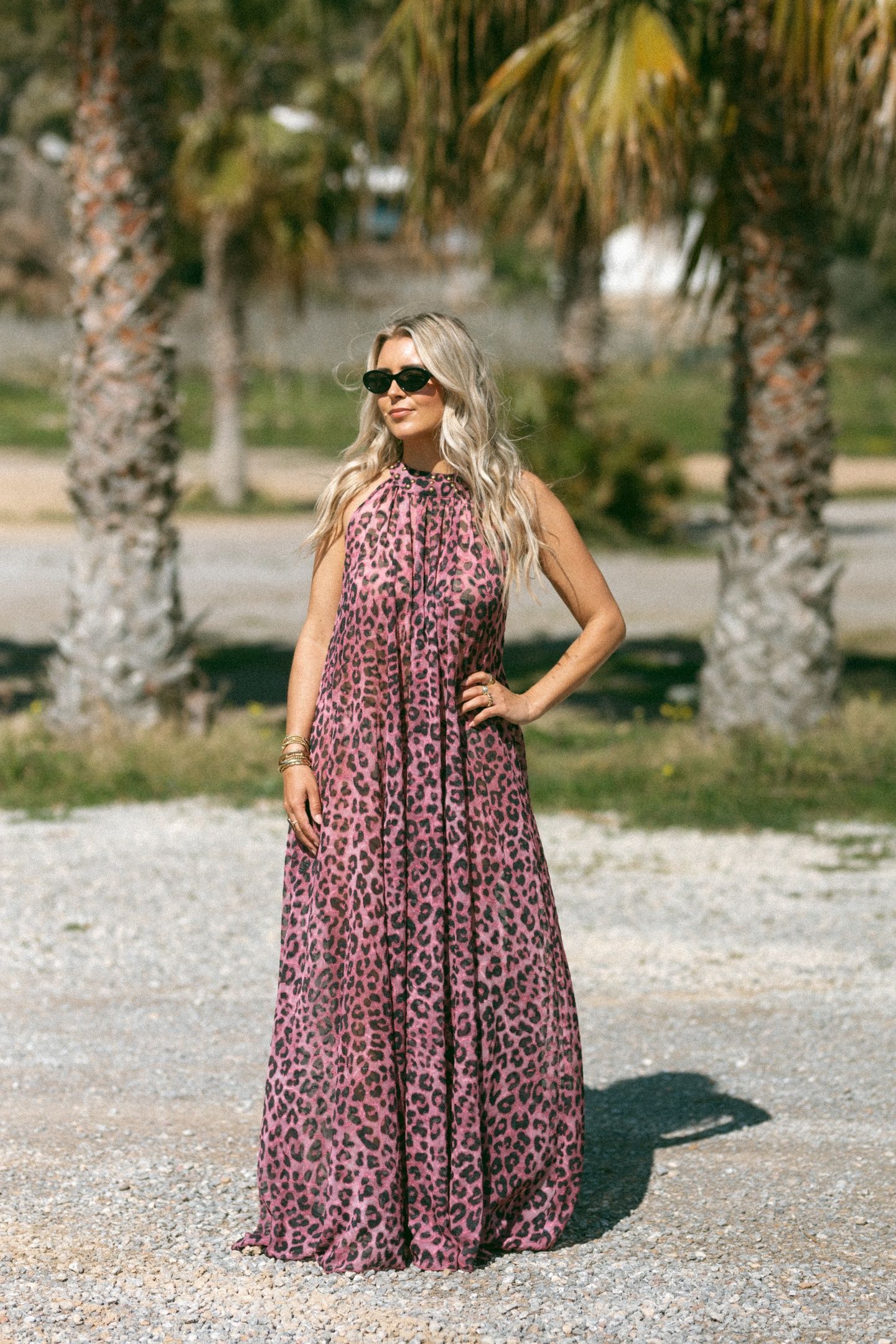 SUENO DRESS PINK LEOPARD PRINT 1