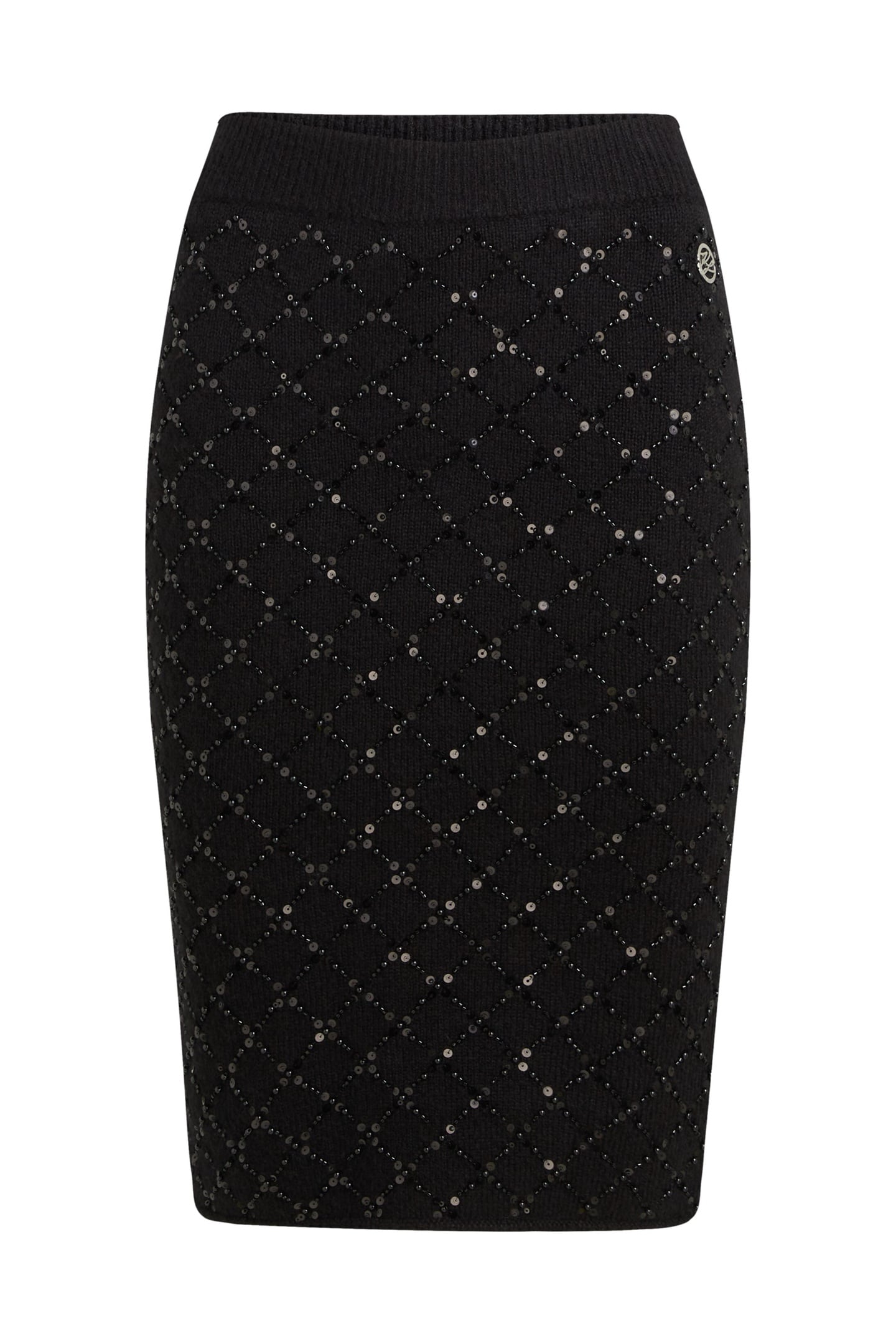 EMBELLISHED KNIT SKIRT BLACK 4