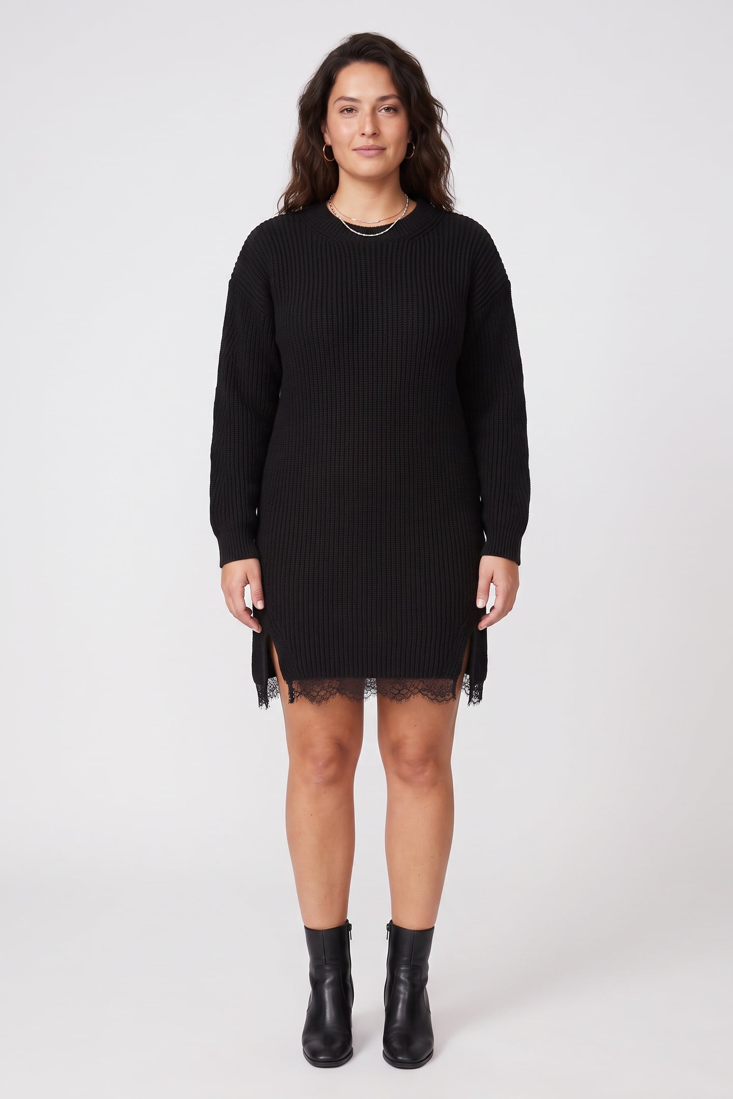 KNIT DRESS BLACK 1