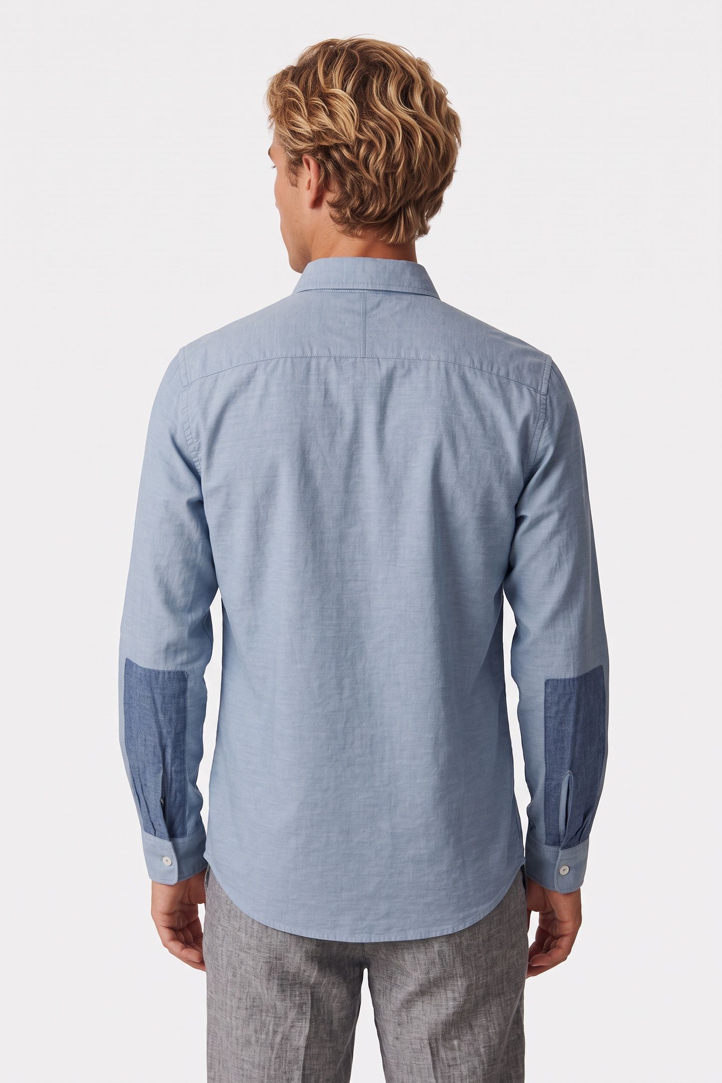 OXFORD REGULAR-FIT CONTRAST SHIRT DARK BLUE 2
